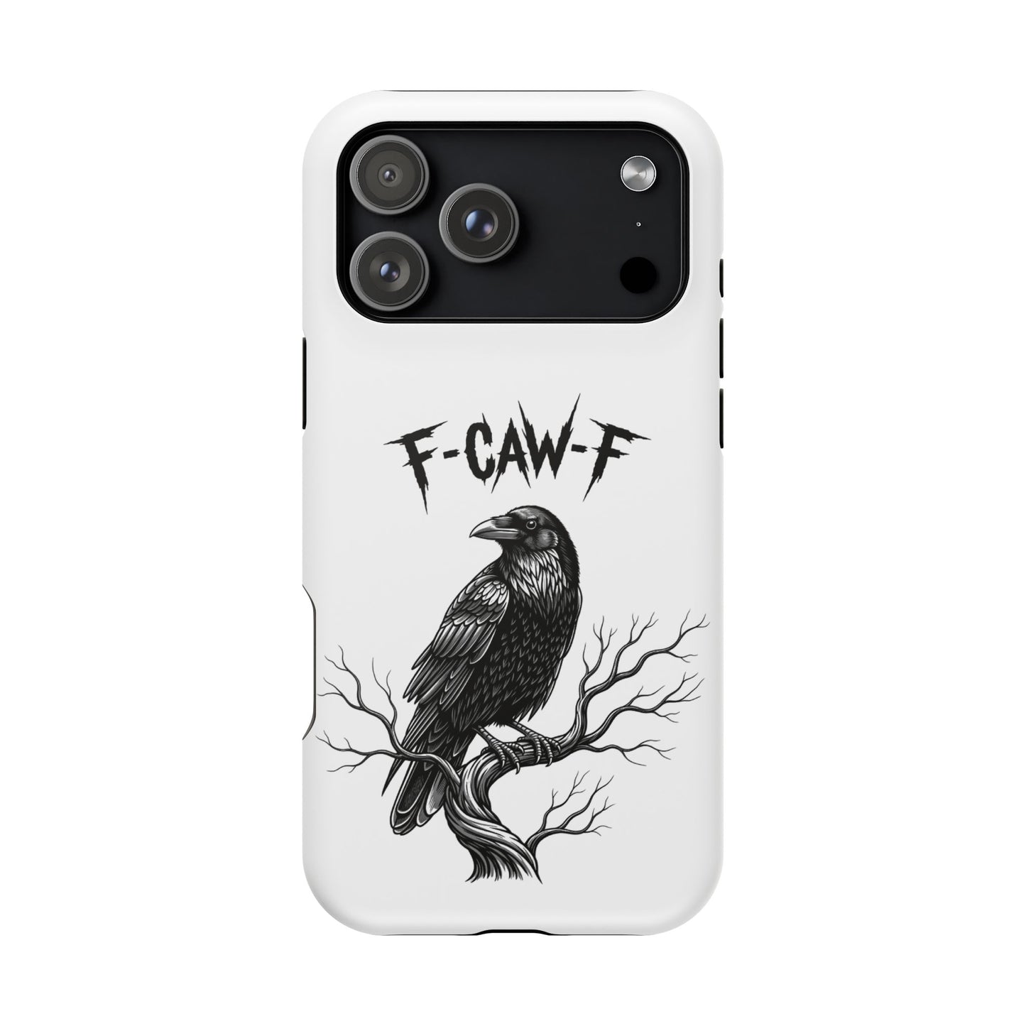 F-Caw-F Raven Phone Case, Autum Vibe Accessory, Perfect for Bird Lovers, Unique Gift for Him/Her, Impact-Resistant Phone Cover