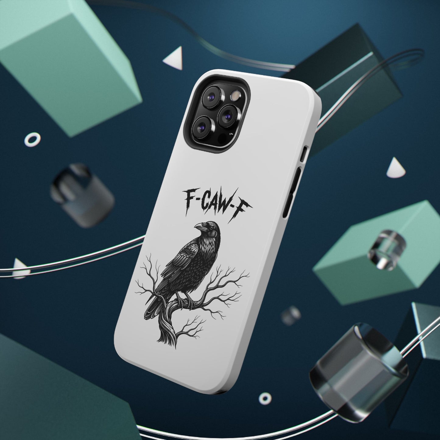 F-Caw-F Raven Phone Case, Autum Vibe Accessory, Perfect for Bird Lovers, Unique Gift for Him/Her, Impact-Resistant Phone Cover