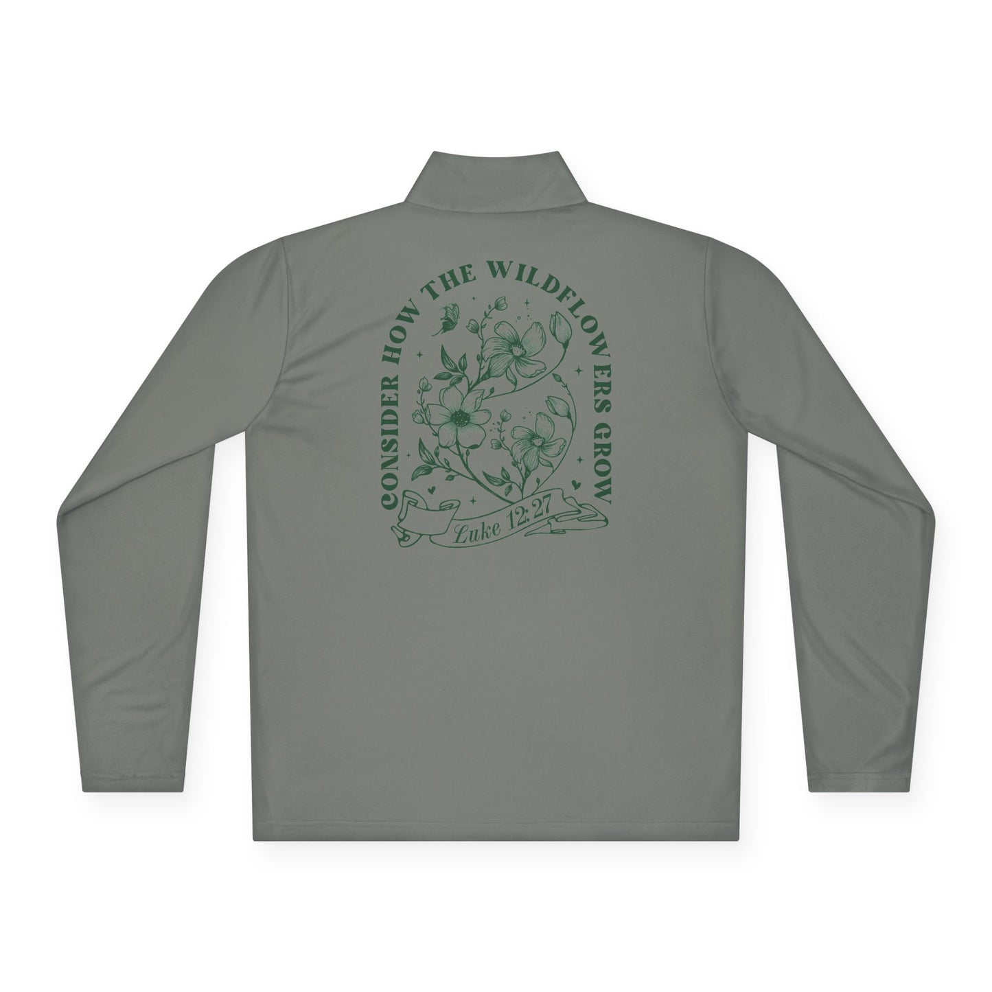 Faith-Inspired Unisex Quarter-Zip Pullover - Cozy Gift for Believers, Spring Wardrobe Essential, Nature Lovers Attire, Ideal for Church