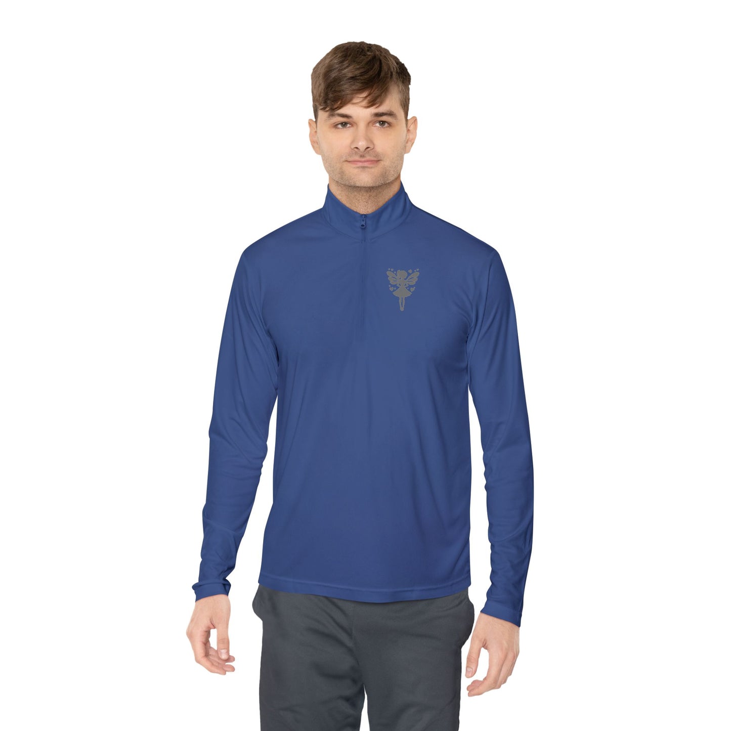 rainbow bones hands making heart shape. Simple Unisex Quarter-Zip Pullover
