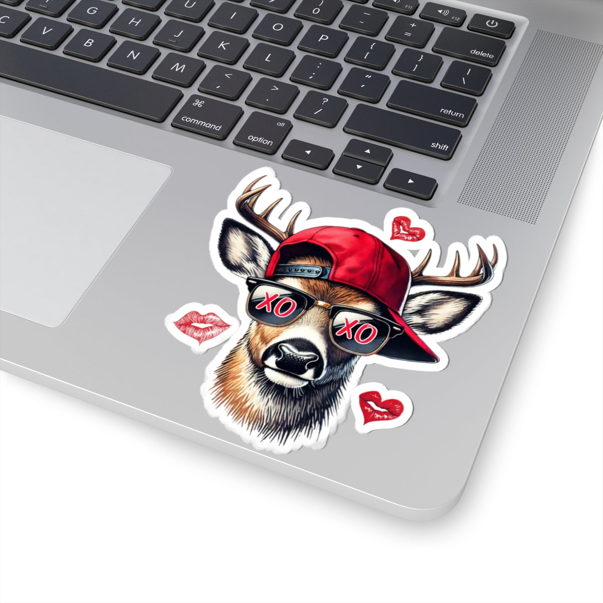 Sticker Sheet - Cool Buck Head with Sunglasses and Red XO XO Design