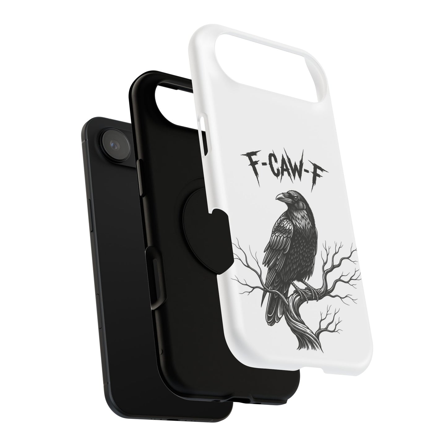 F-Caw-F Raven Phone Case, Autum Vibe Accessory, Perfect for Bird Lovers, Unique Gift for Him/Her, Impact-Resistant Phone Cover