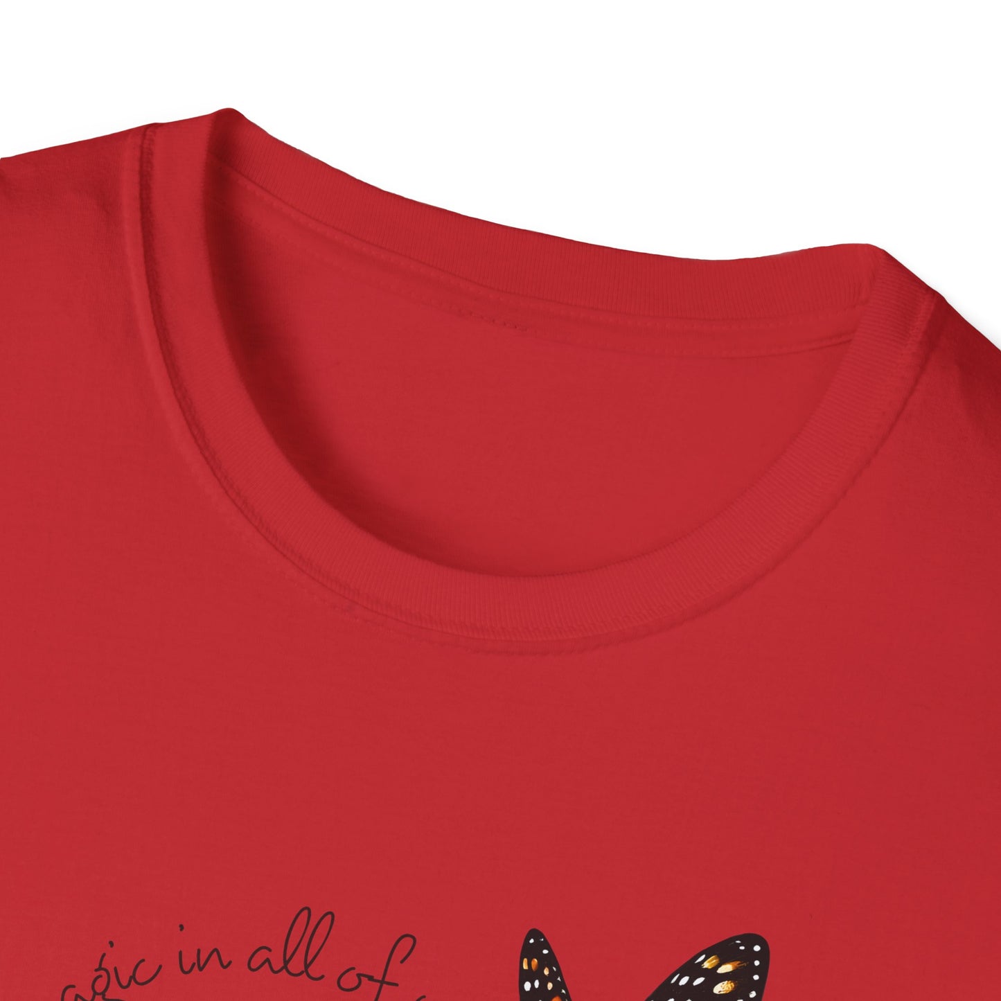 Inspiring Floral & Butterfly T-Shirt, Nature Lover Gift, Eco-Friendly Tee, Vintage Aesthetic Fashion, Motivational Quote Apparel