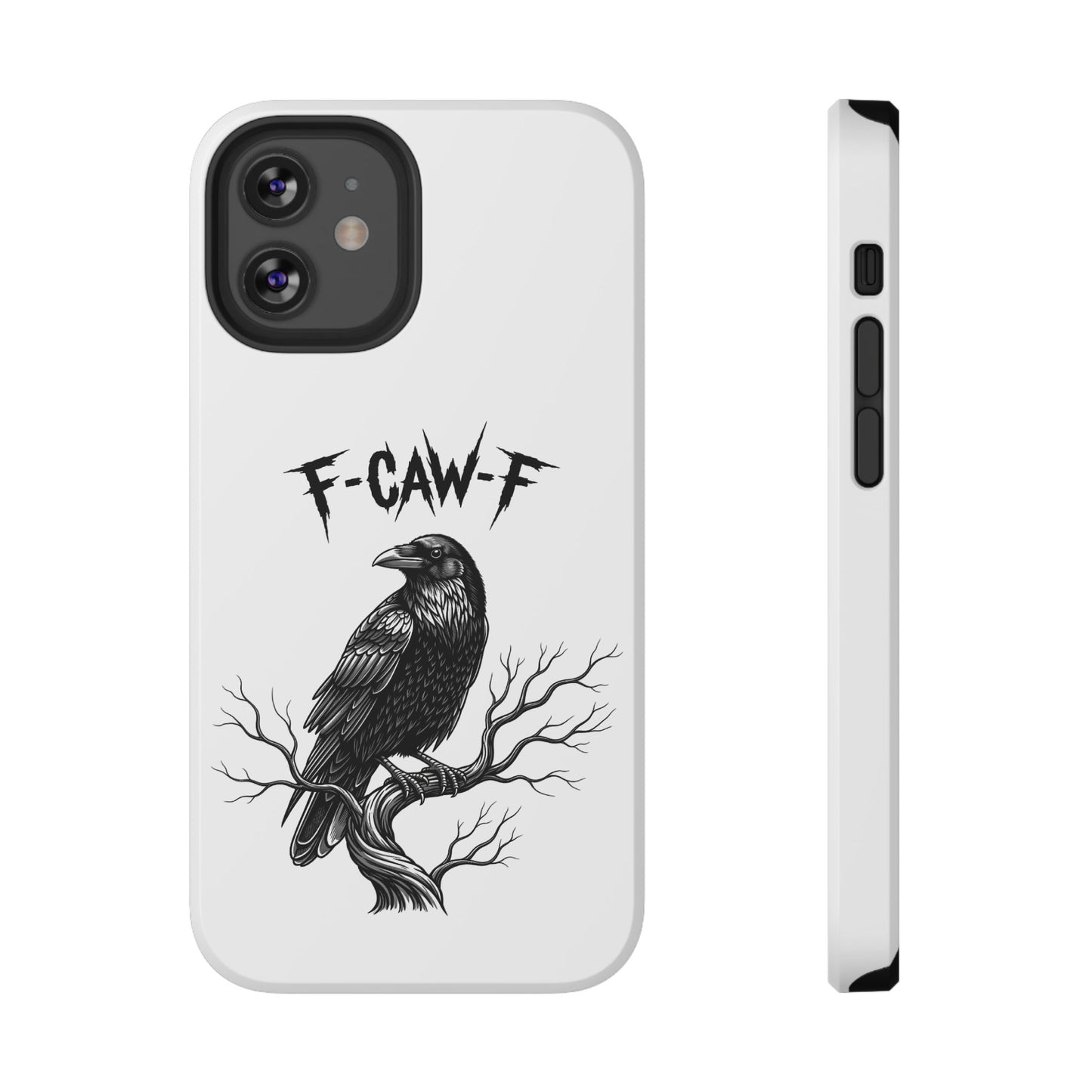 F-Caw-F Raven Phone Case, Autum Vibe Accessory, Perfect for Bird Lovers, Unique Gift for Him/Her, Impact-Resistant Phone Cover