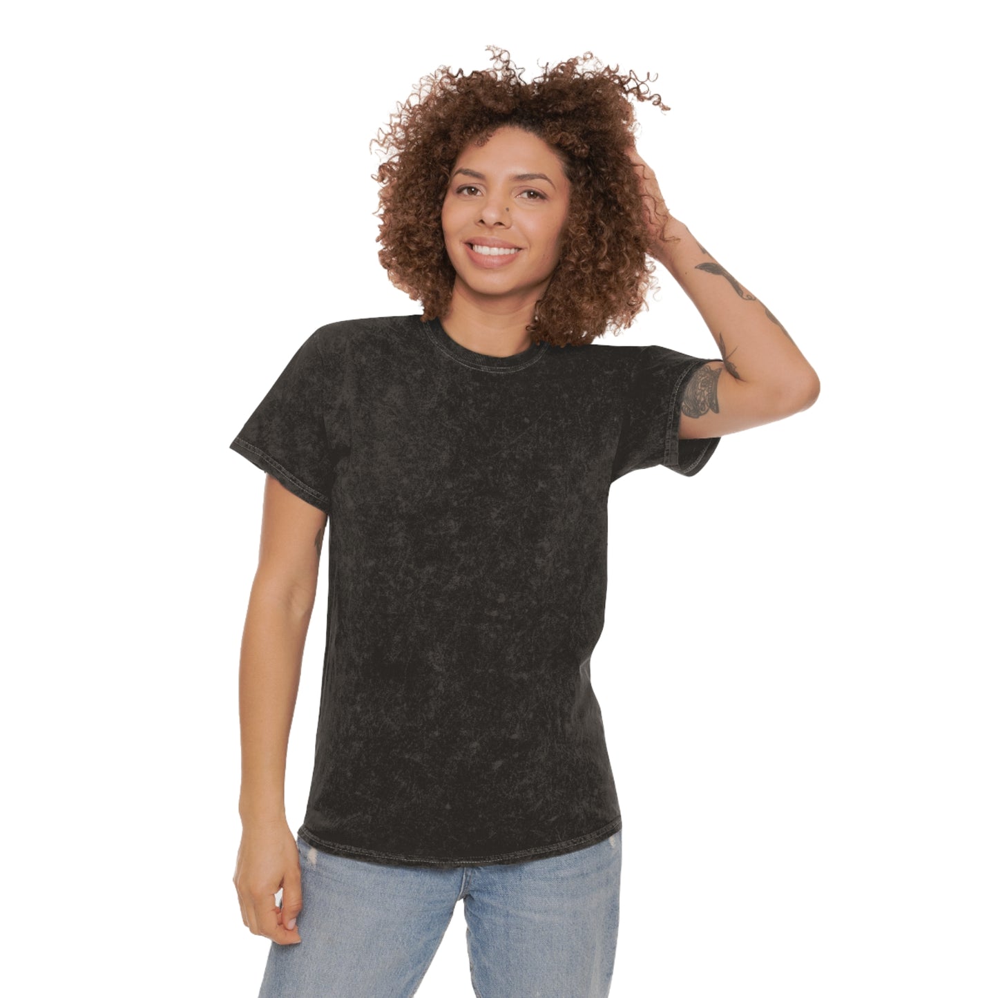 Mineral Wash T-Shirt - AI Photography Mono Tone Design