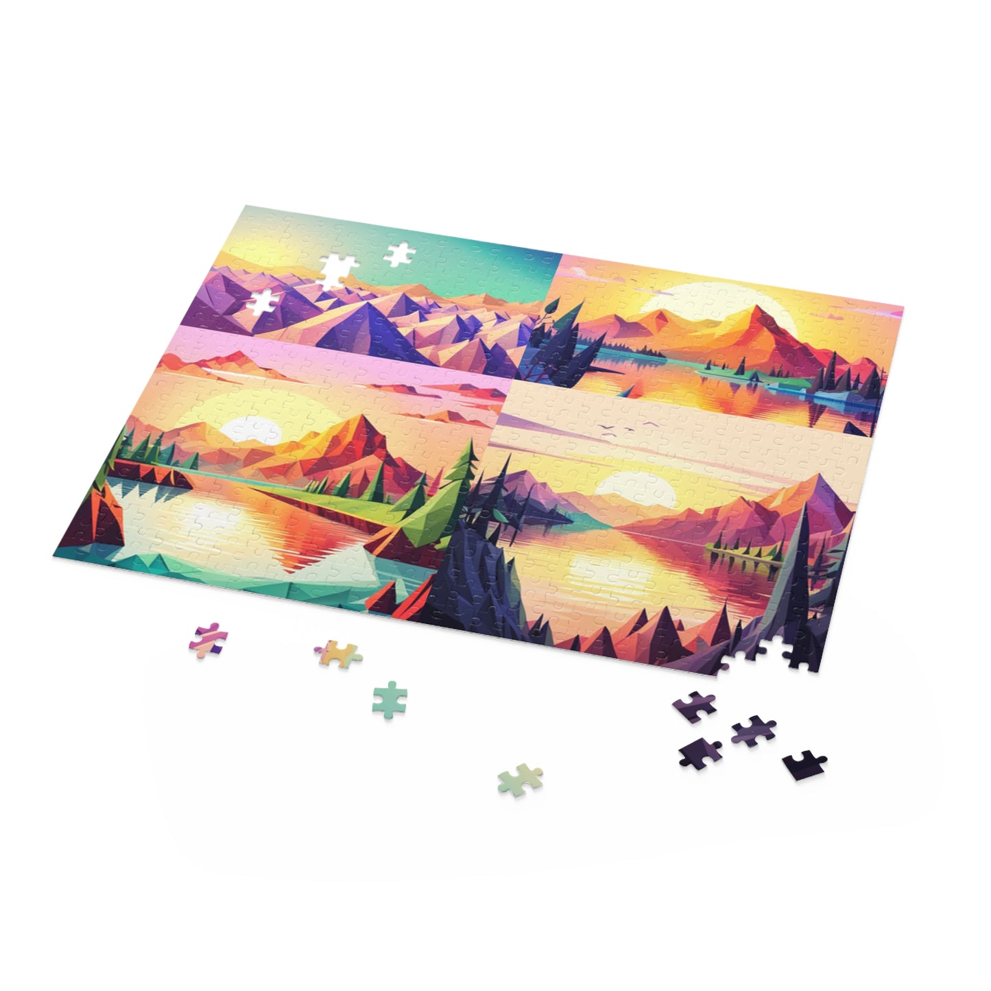 AI Beauty Sunset Puzzle (120, 252, 500-Piece)