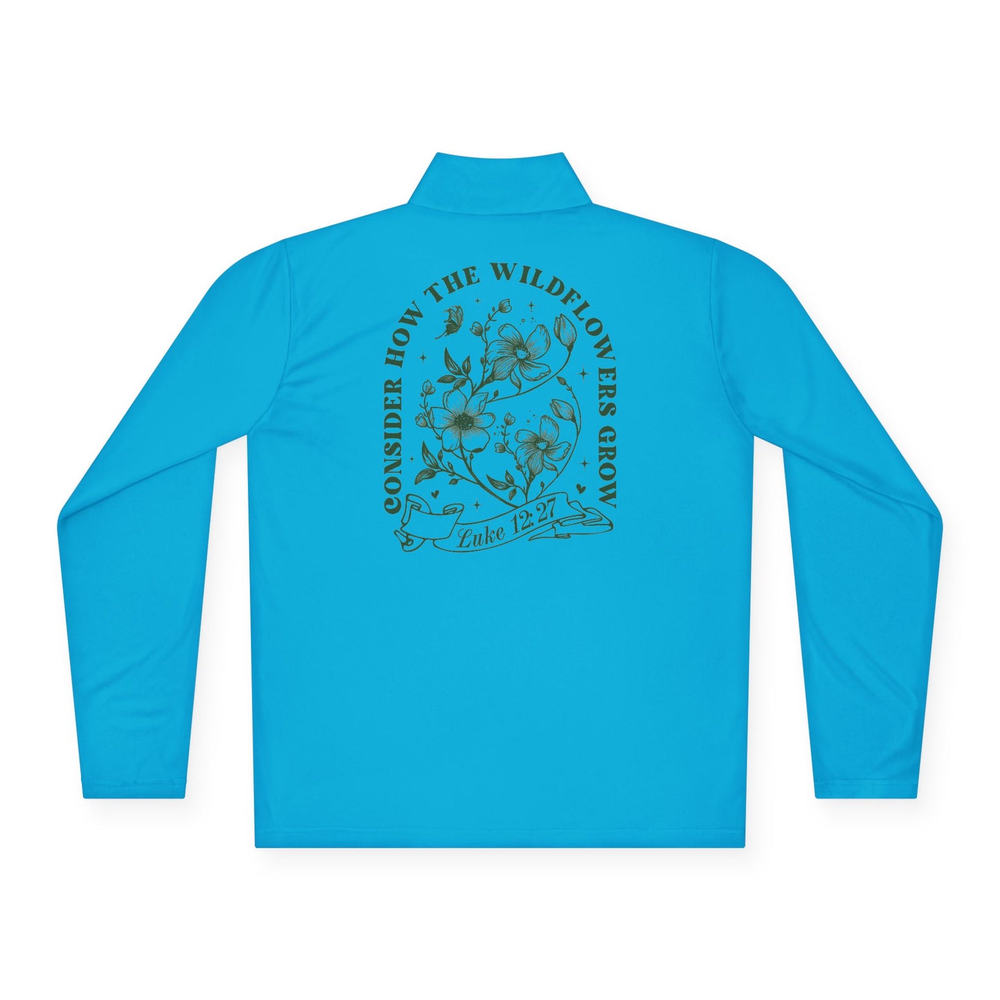 Faith-Inspired Unisex Quarter-Zip Pullover - Cozy Gift for Believers, Spring Wardrobe Essential, Nature Lovers Attire, Ideal for Church