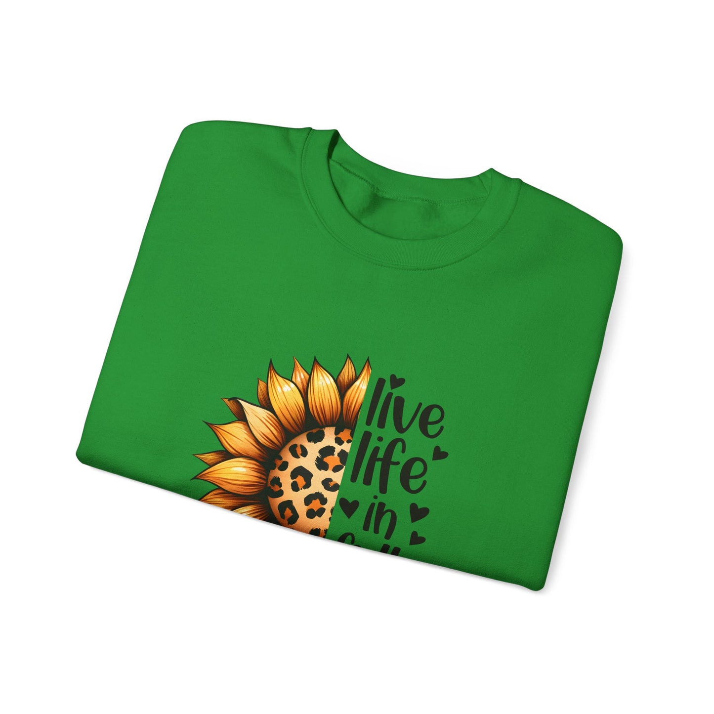 Live Life in Full Bloom Sweatshirt, Cozy Unisex Crewneck, Floral Sweatshirt, Great for Spring, Sunflower Design