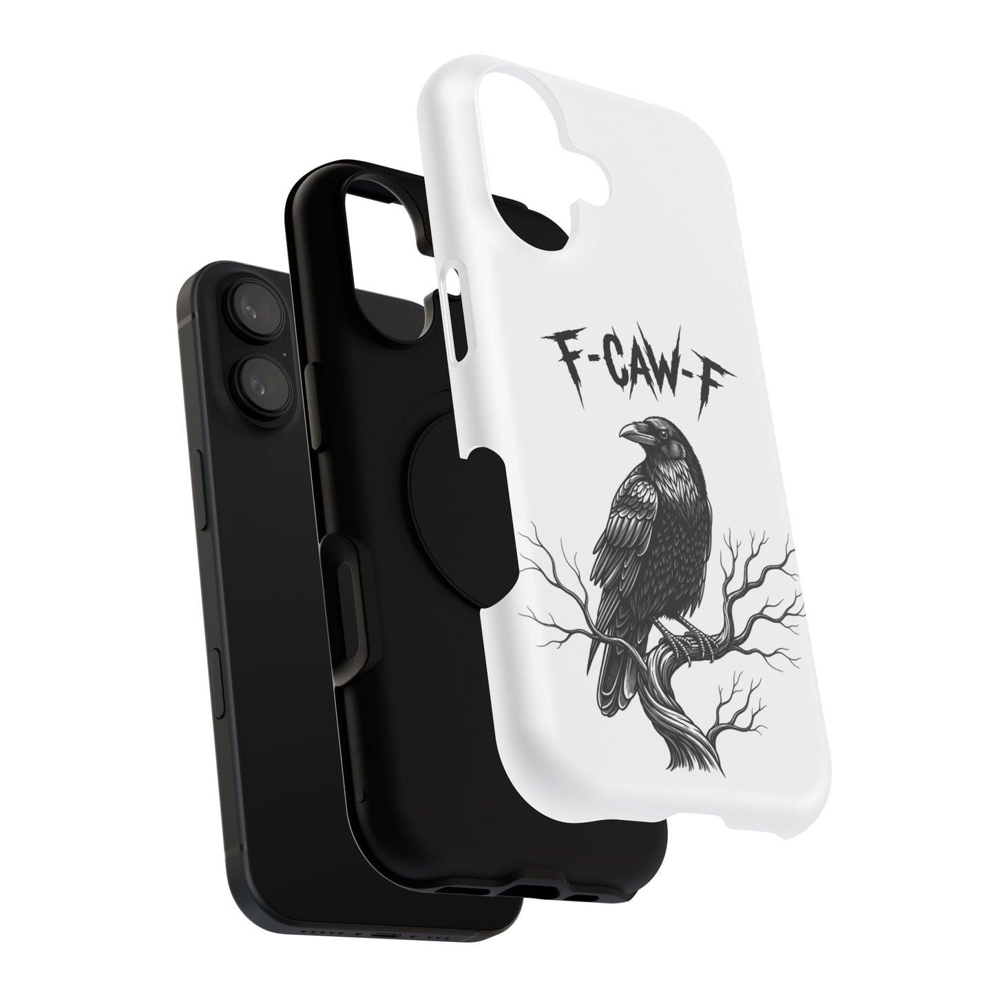 F-Caw-F Raven Phone Case, Autum Vibe Accessory, Perfect for Bird Lovers, Unique Gift for Him/Her, Impact-Resistant Phone Cover