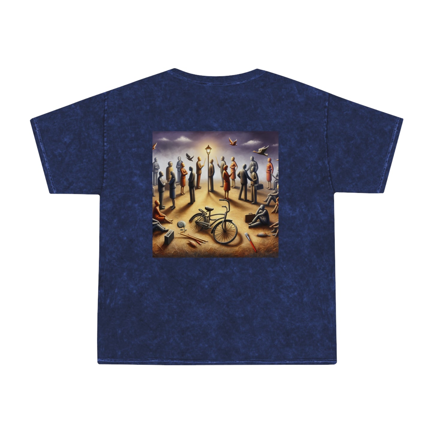 Mineral Wash T-Shirt - AI Photography Mono Tone Design
