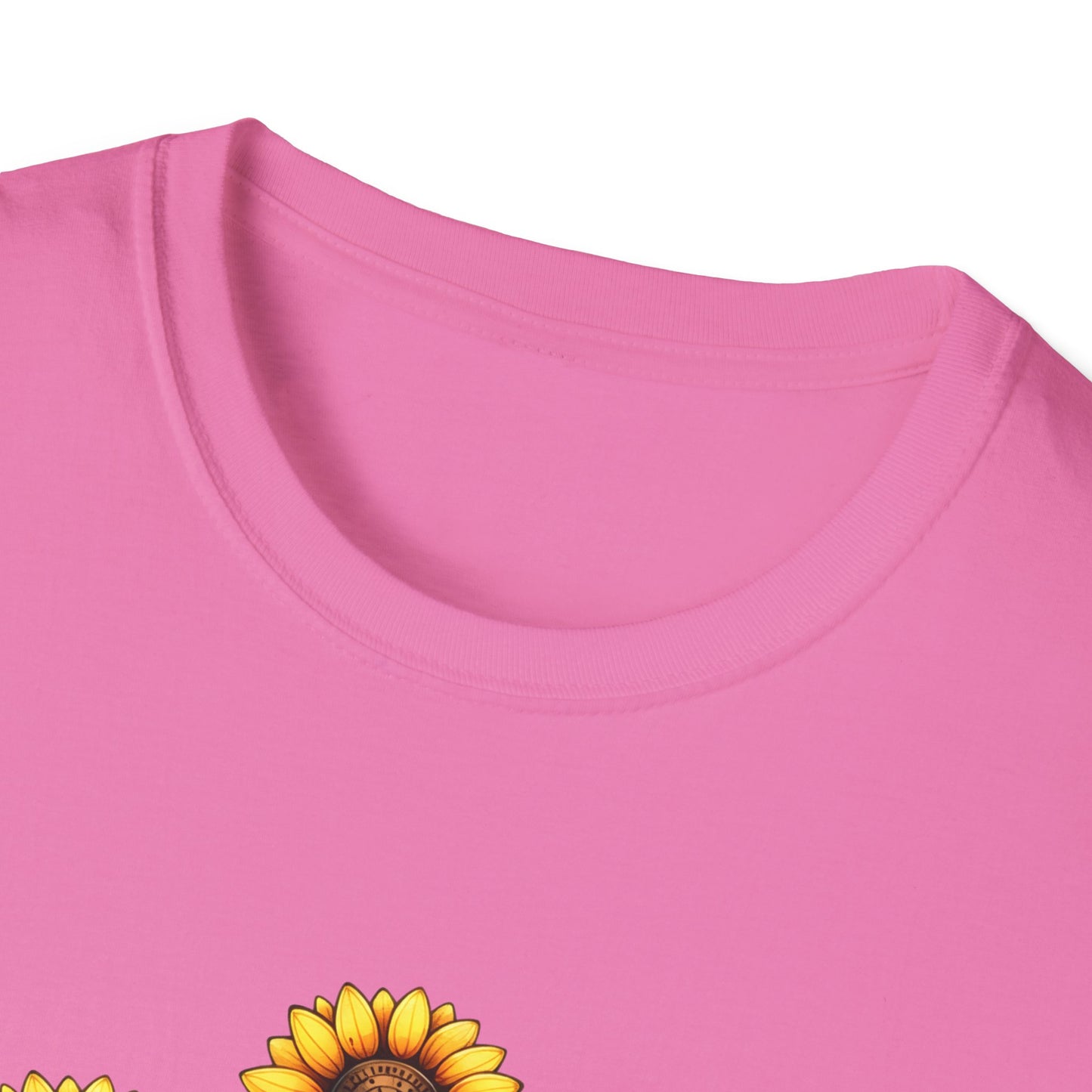 Sunflower Garden Unisex Softstyle T-Shirt, Floral Tee, Nature Lover Gift, Summer Apparel, Boho Aesthetic