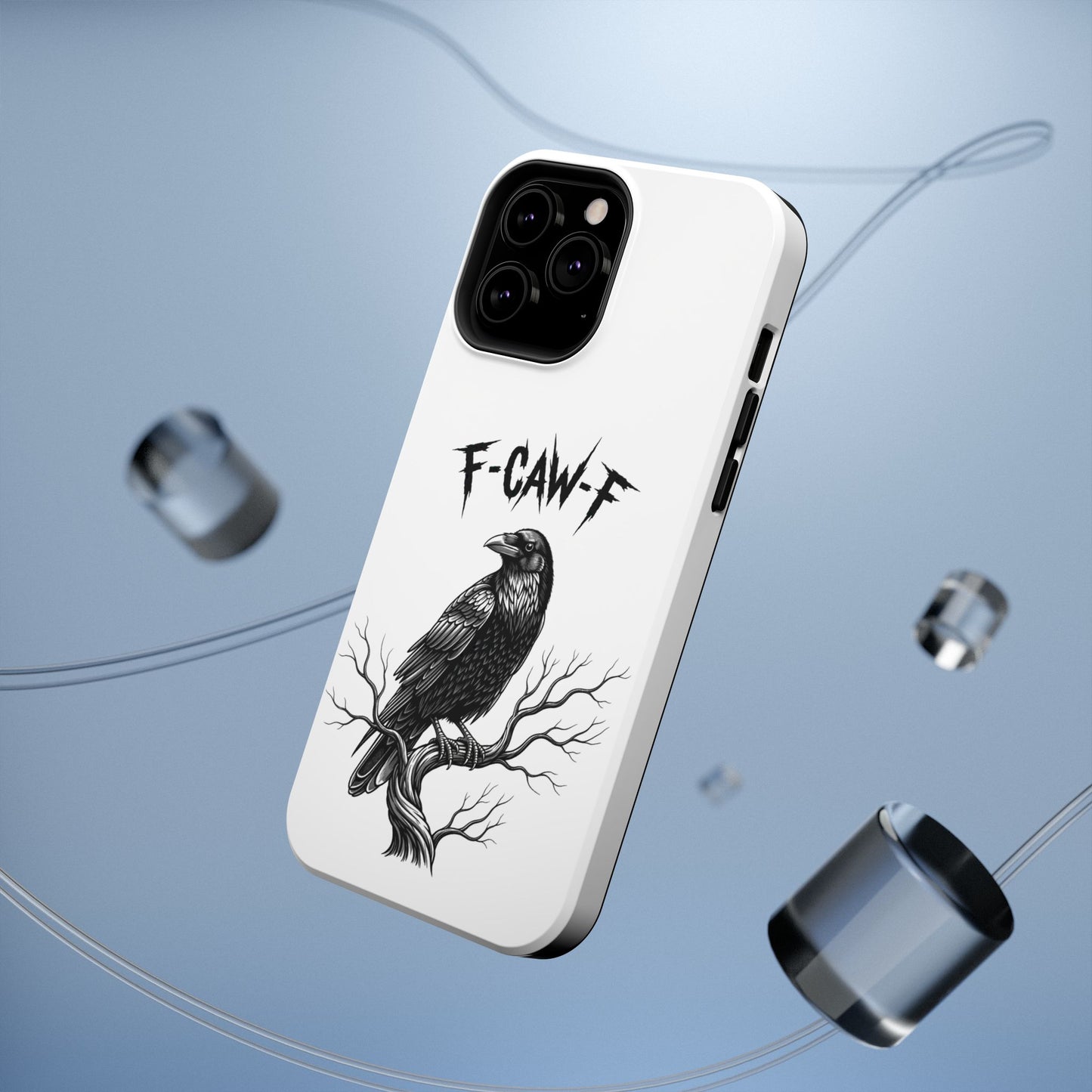 F-Caw-F Raven Phone Case, Autum Vibe Accessory, Perfect for Bird Lovers, Unique Gift for Him/Her, Impact-Resistant Phone Cover