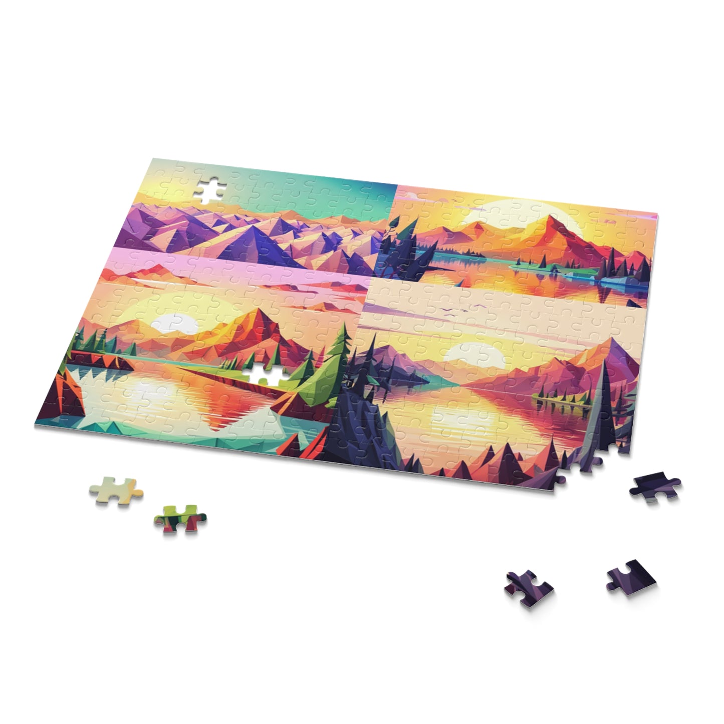AI Beauty Sunset Puzzle (120, 252, 500-Piece)