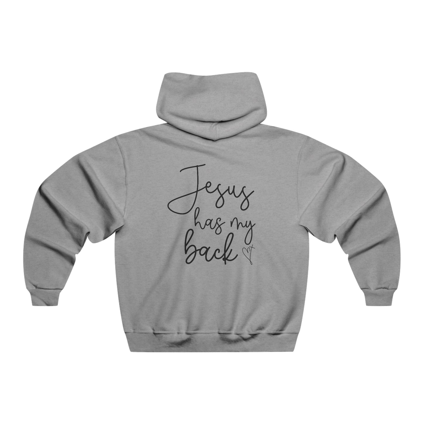 Inspirational Hoodie - Jesus Has My Back, Faith Sweatshirt, Christian Gift, Perfect for Church, Relaxation
