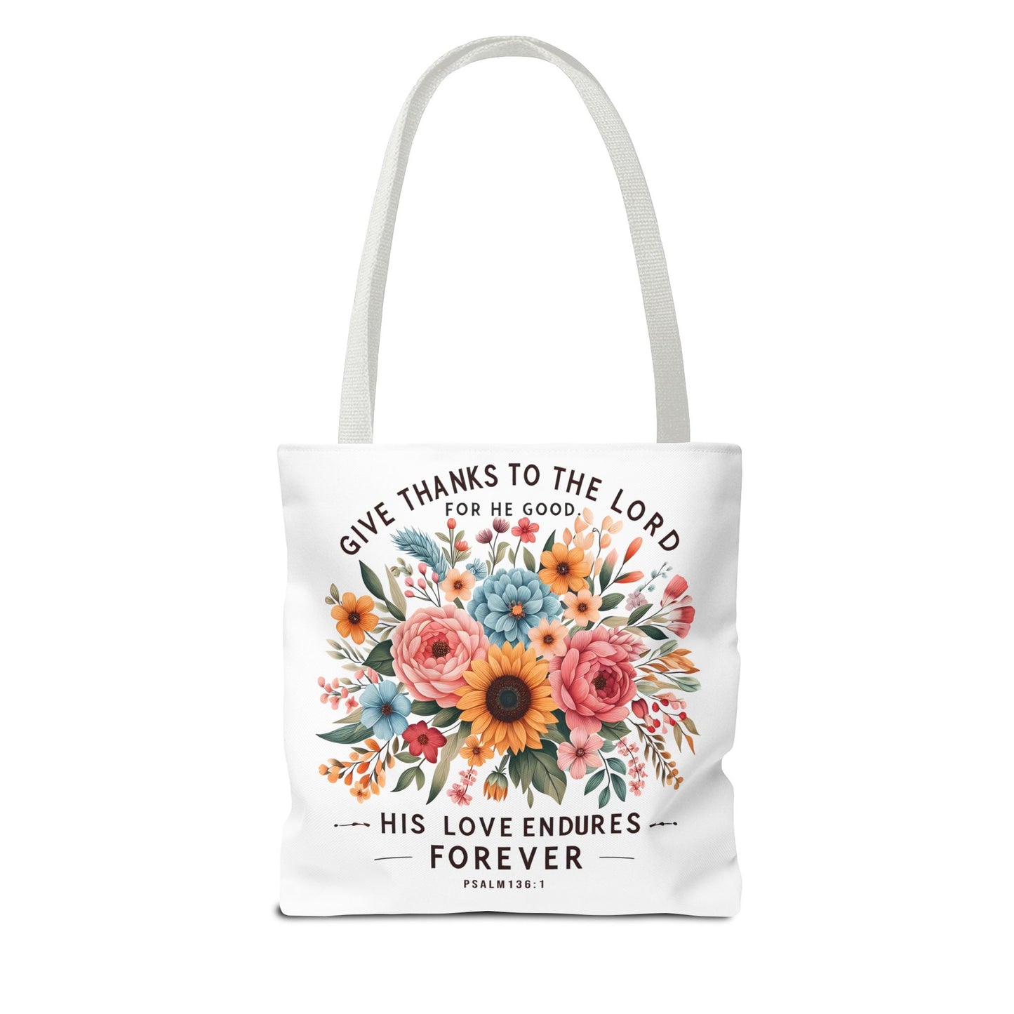 Inspirational Christian Tote Bag - Let Your Light Shine, Floral Design, Gift for Church, Bible Study, Mother's Day, Faith