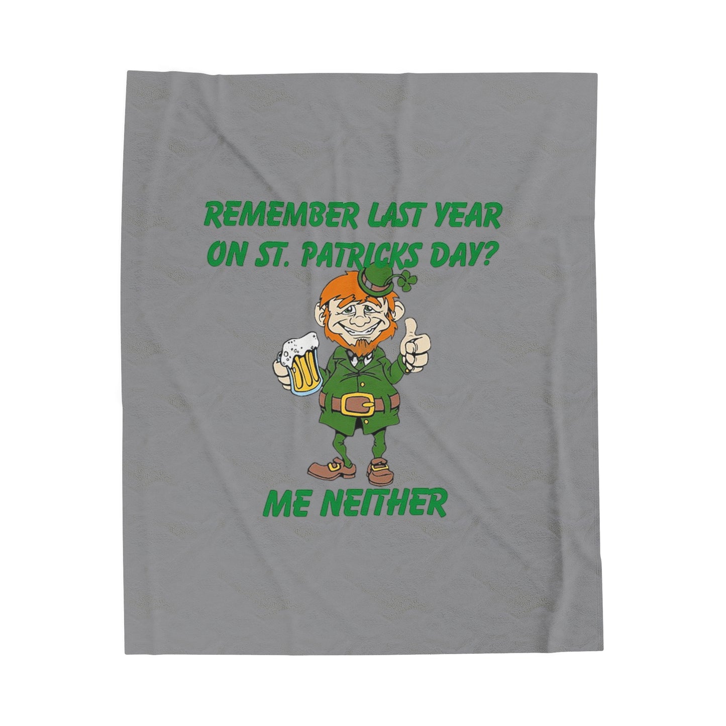 Funny St. Patricks Day Velveteen Plush Blanket