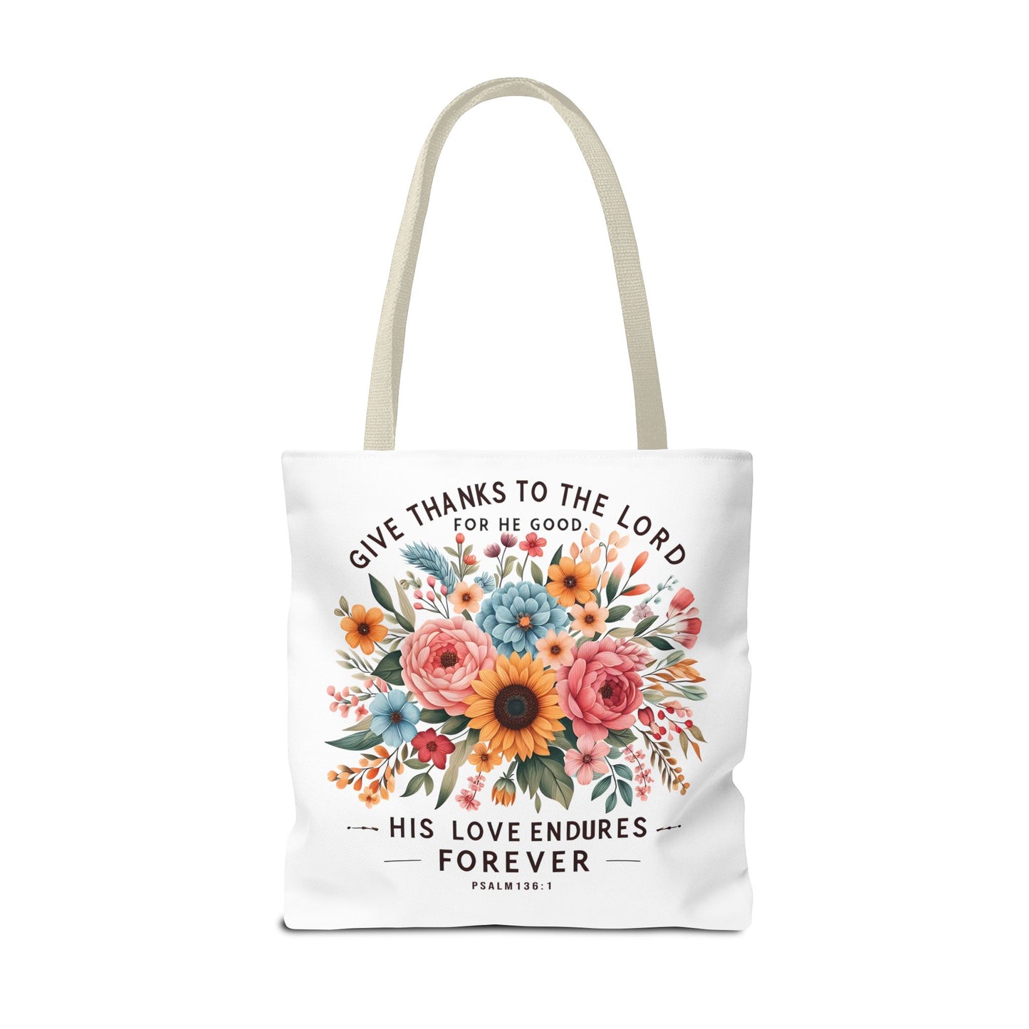 Inspirational Christian Tote Bag - Let Your Light Shine, Floral Design, Gift for Church, Bible Study, Mother's Day, Faith
