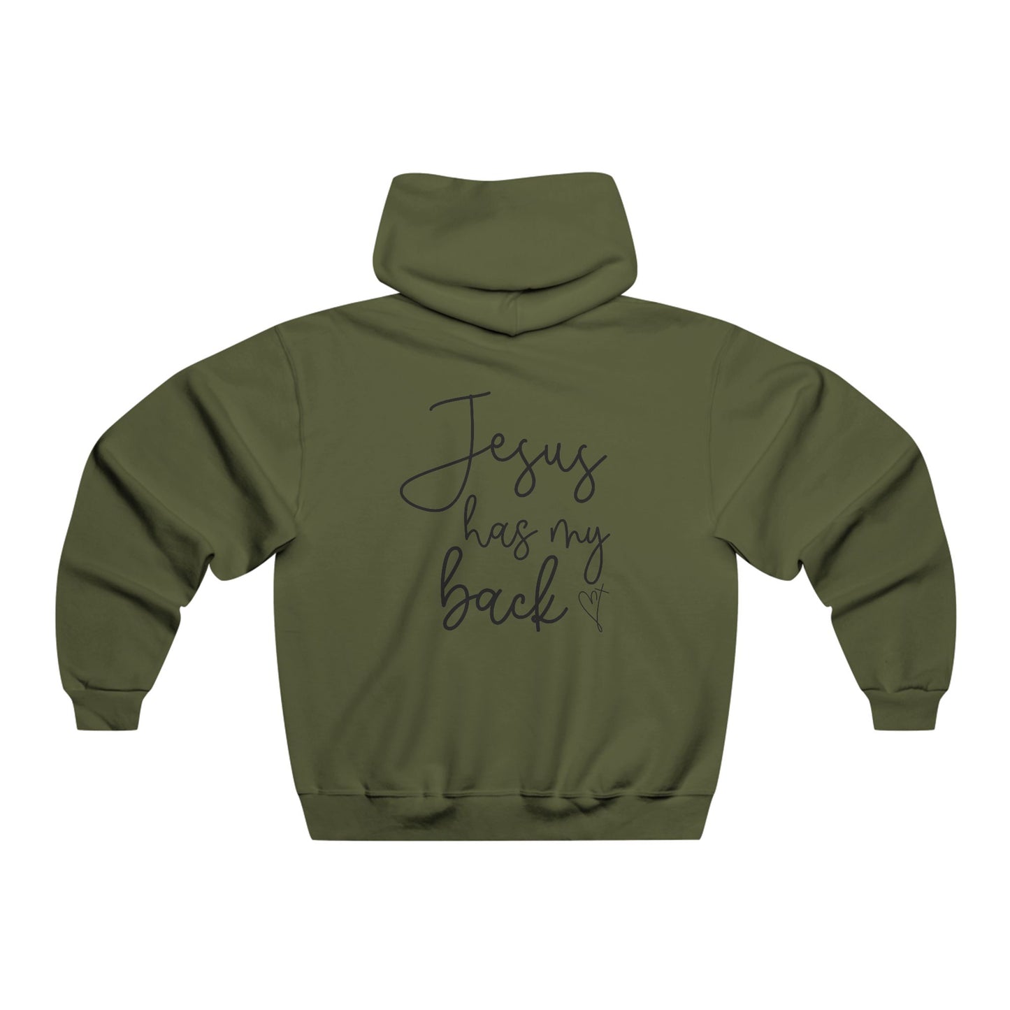 Inspirational Hoodie - Jesus Has My Back, Faith Sweatshirt, Christian Gift, Perfect for Church, Relaxation