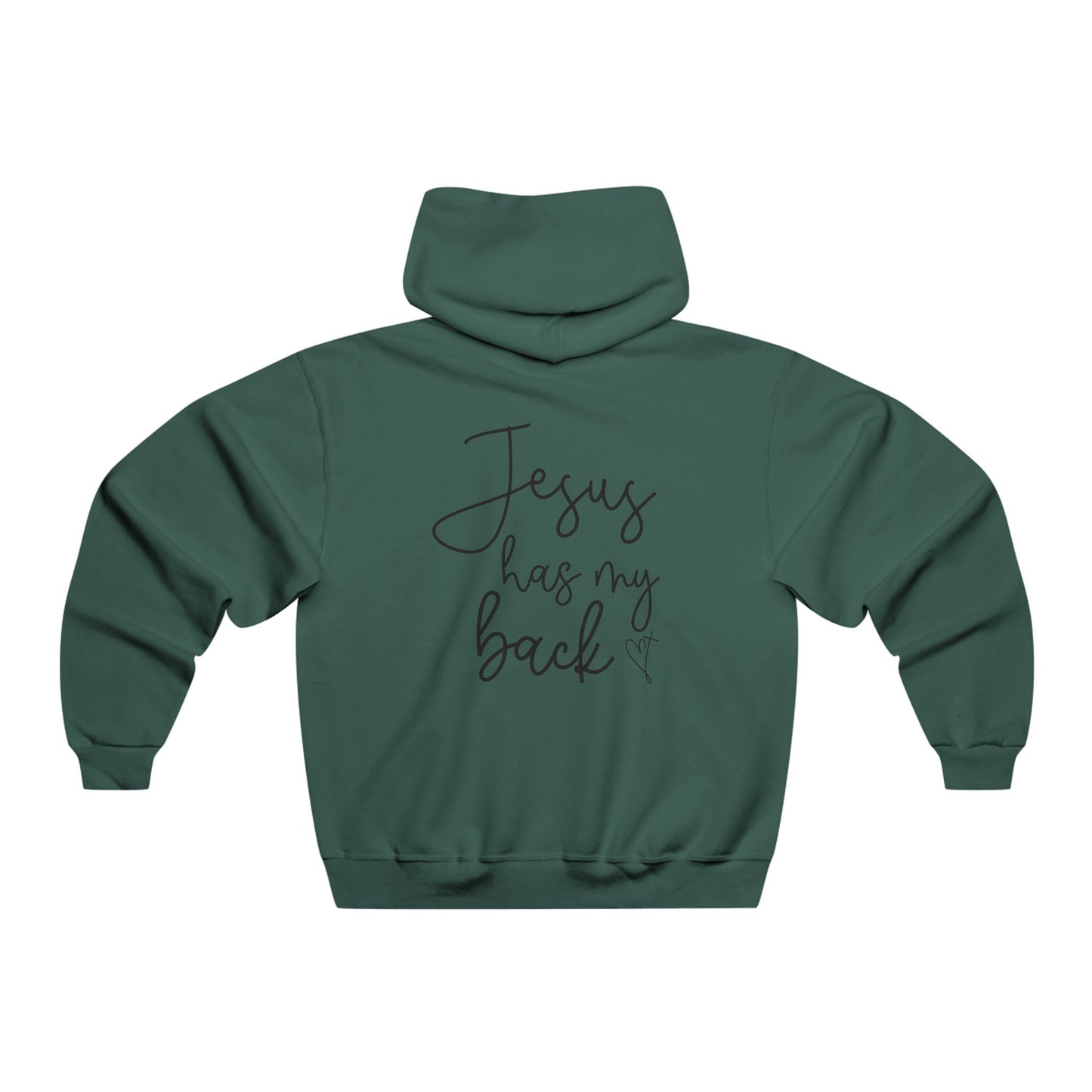 Inspirational Hoodie - Jesus Has My Back, Faith Sweatshirt, Christian Gift, Perfect for Church, Relaxation