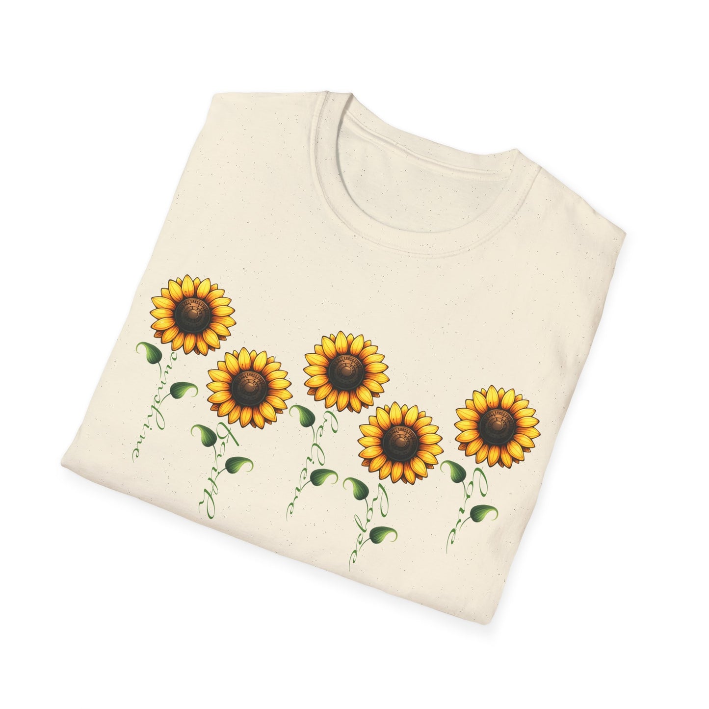 Sunflower Garden Unisex Softstyle T-Shirt, Floral Tee, Nature Lover Gift, Summer Apparel, Boho Aesthetic