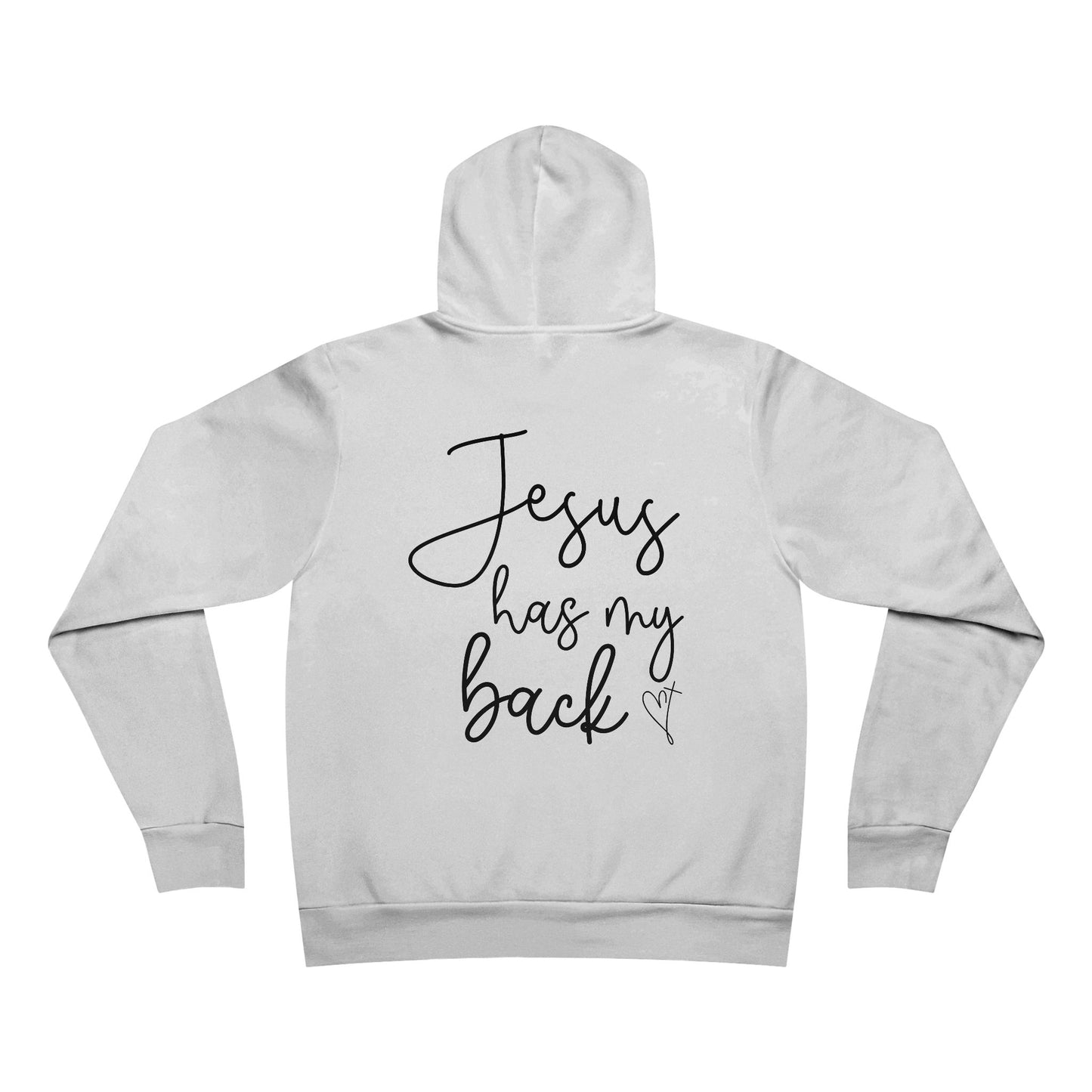 Inspiring Unisex Hoodie - Jesus Has My Back, Cozy Sweatshirt, Faith-Based Gift, Christian Apparel, Everyday Wear