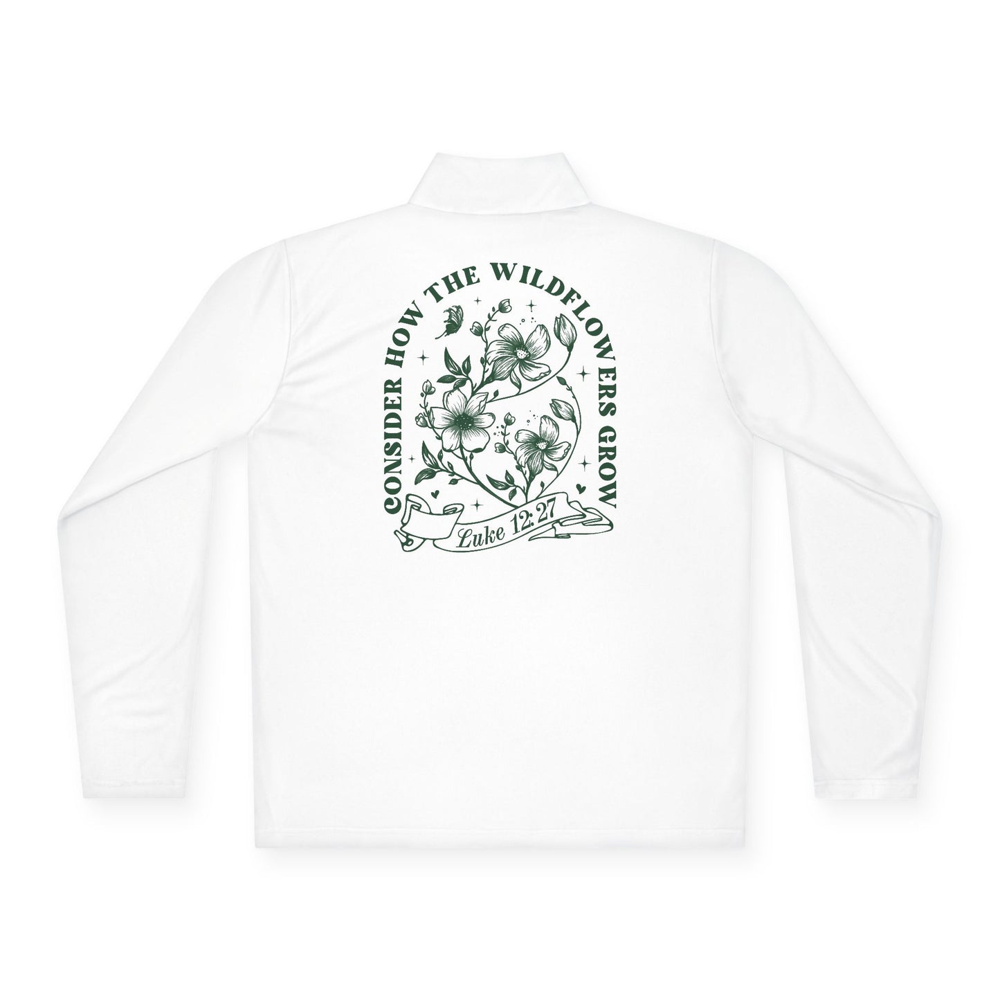 Faith-Inspired Unisex Quarter-Zip Pullover - Cozy Gift for Believers, Spring Wardrobe Essential, Nature Lovers Attire, Ideal for Church