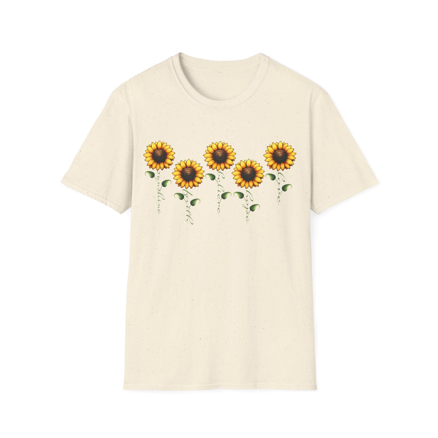 Sunflower Garden Unisex Softstyle T-Shirt, Floral Tee, Nature Lover Gift, Summer Apparel, Boho Aesthetic