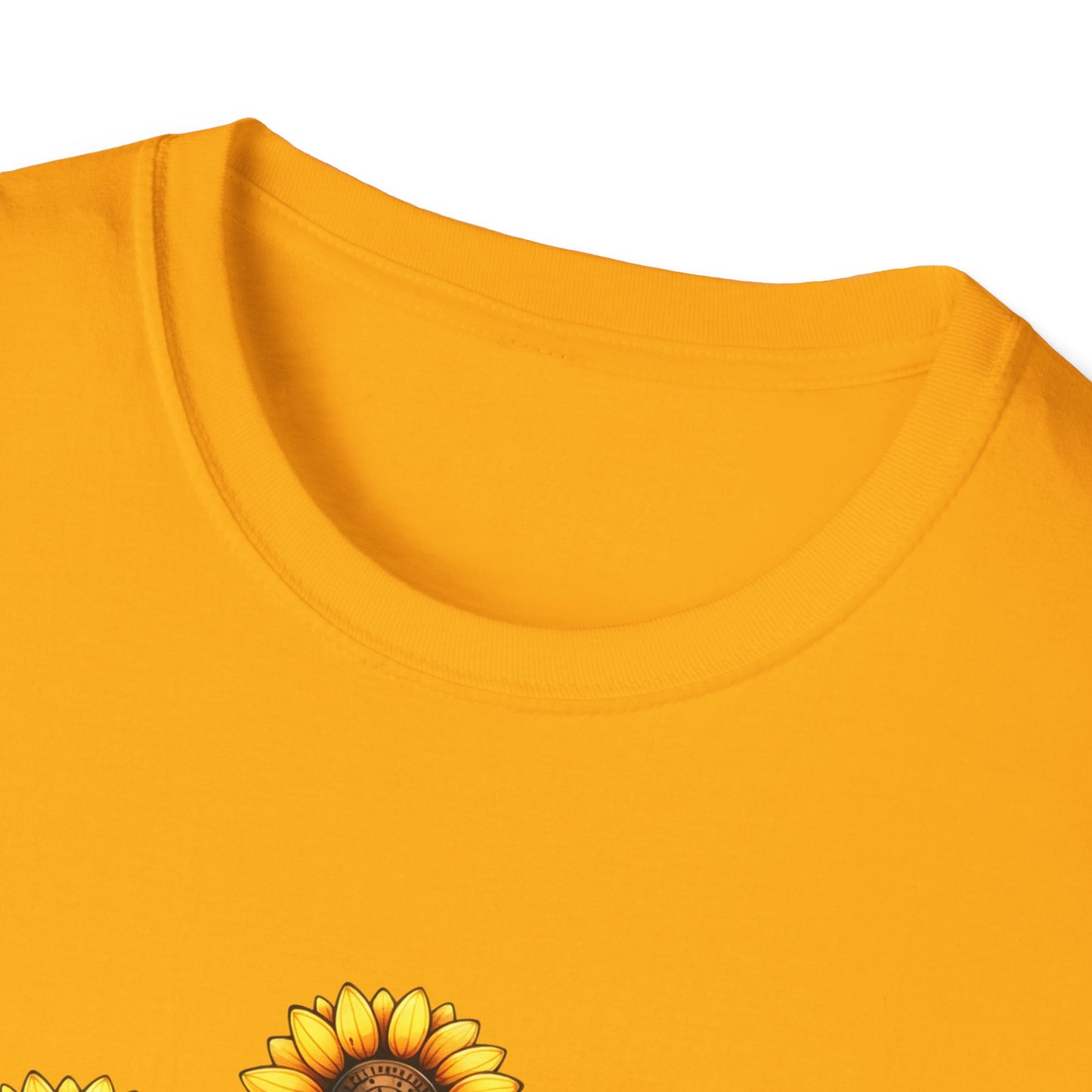 Sunflower Garden Unisex Softstyle T-Shirt, Floral Tee, Nature Lover Gift, Summer Apparel, Boho Aesthetic