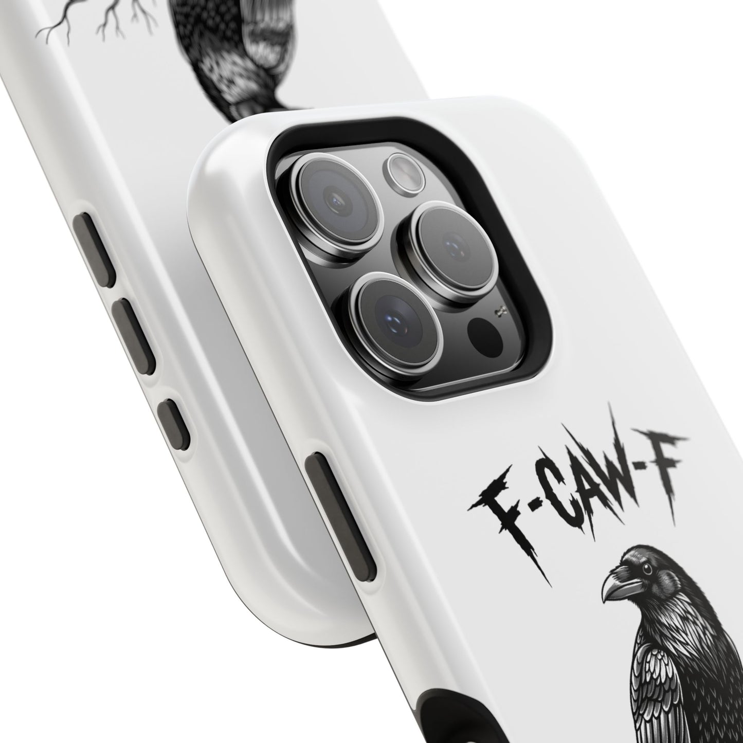 F-Caw-F Raven Phone Case, Autum Vibe Accessory, Perfect for Bird Lovers, Unique Gift for Him/Her, Impact-Resistant Phone Cover