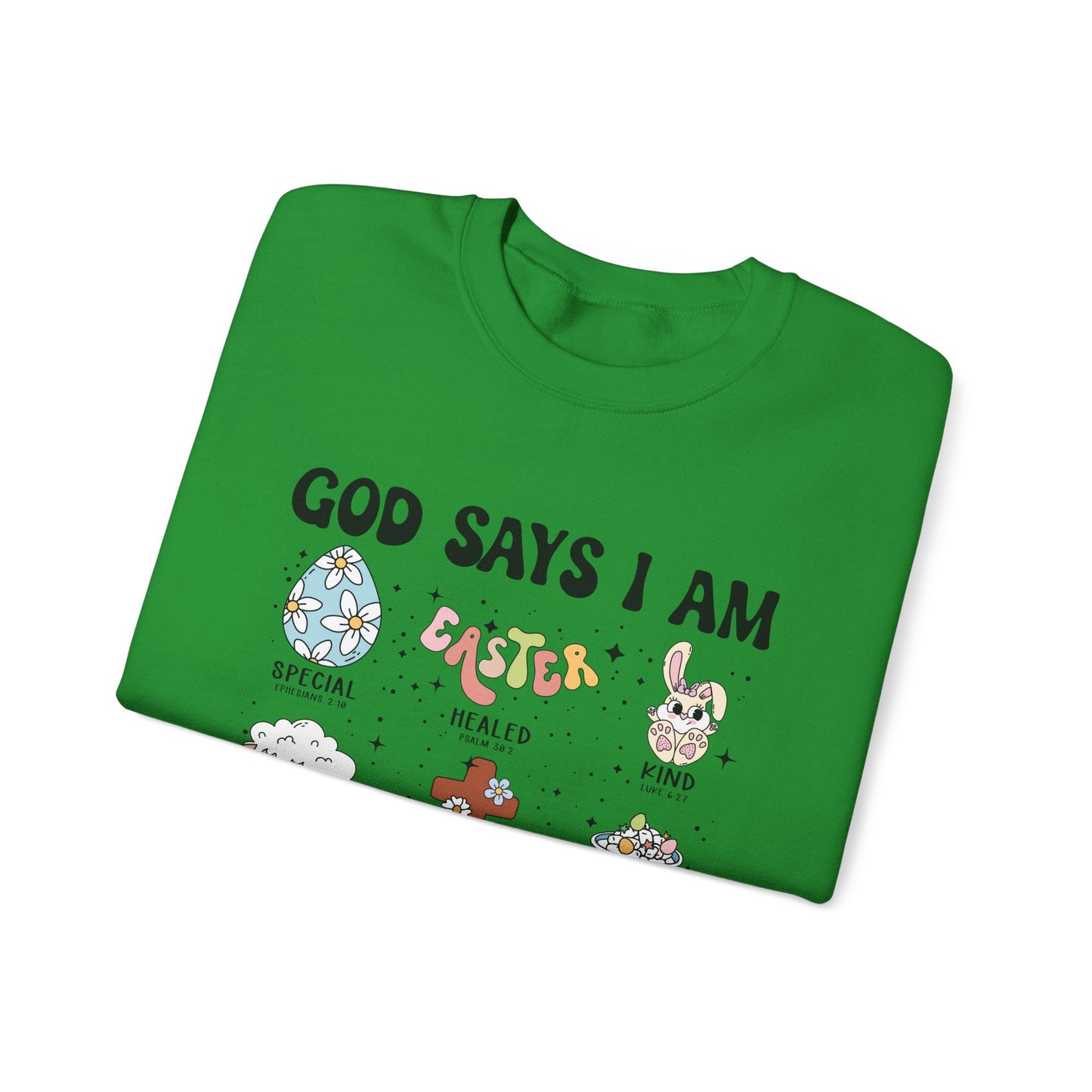 Inspirational God Says I Am Sweatshirt, Easter Gift, Motivational Apparel, Cozy Crewneck, Positive Affirmation Sweatshirt, Unisex Gift