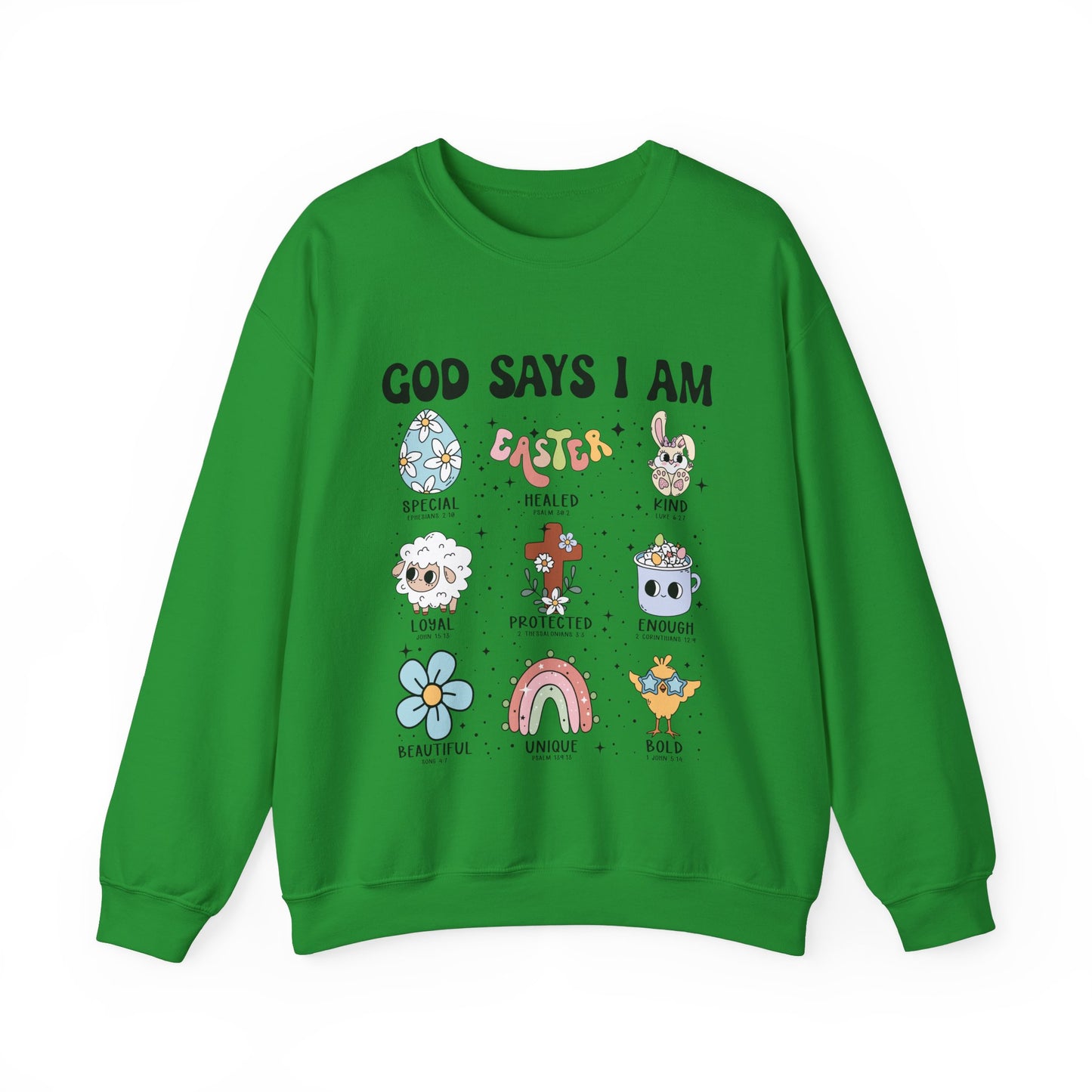 Inspirational God Says I Am Sweatshirt, Easter Gift, Motivational Apparel, Cozy Crewneck, Positive Affirmation Sweatshirt, Unisex Gift