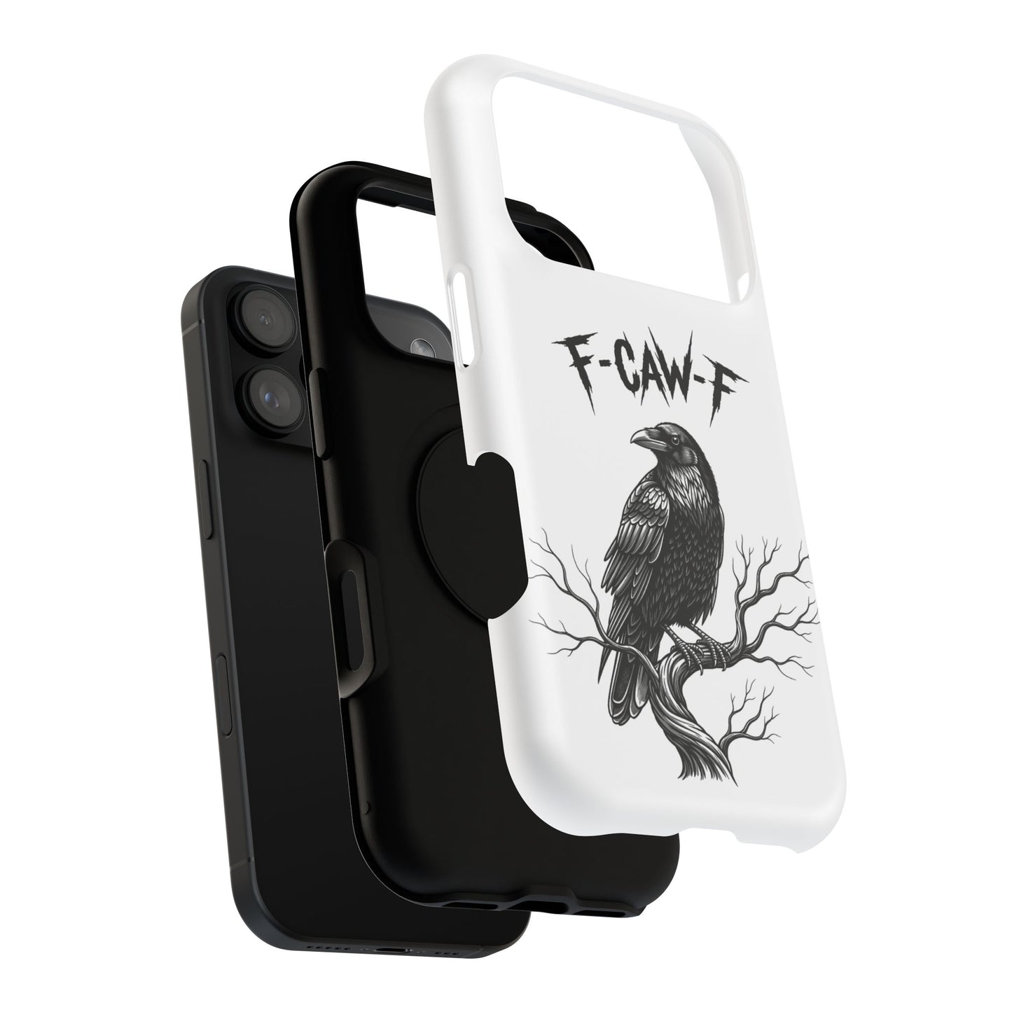F-Caw-F Raven Phone Case, Autum Vibe Accessory, Perfect for Bird Lovers, Unique Gift for Him/Her, Impact-Resistant Phone Cover