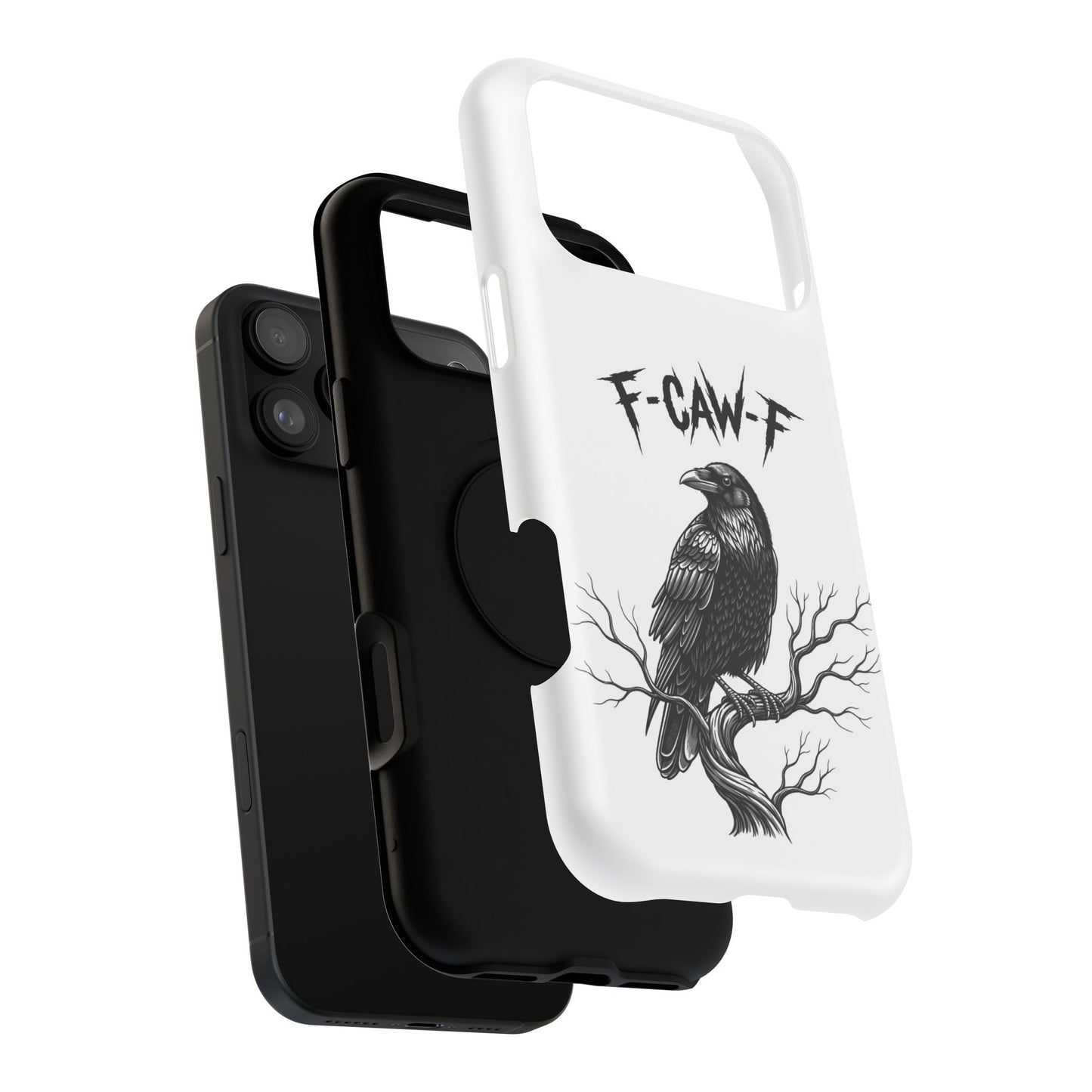F-Caw-F Raven Phone Case, Autum Vibe Accessory, Perfect for Bird Lovers, Unique Gift for Him/Her, Impact-Resistant Phone Cover