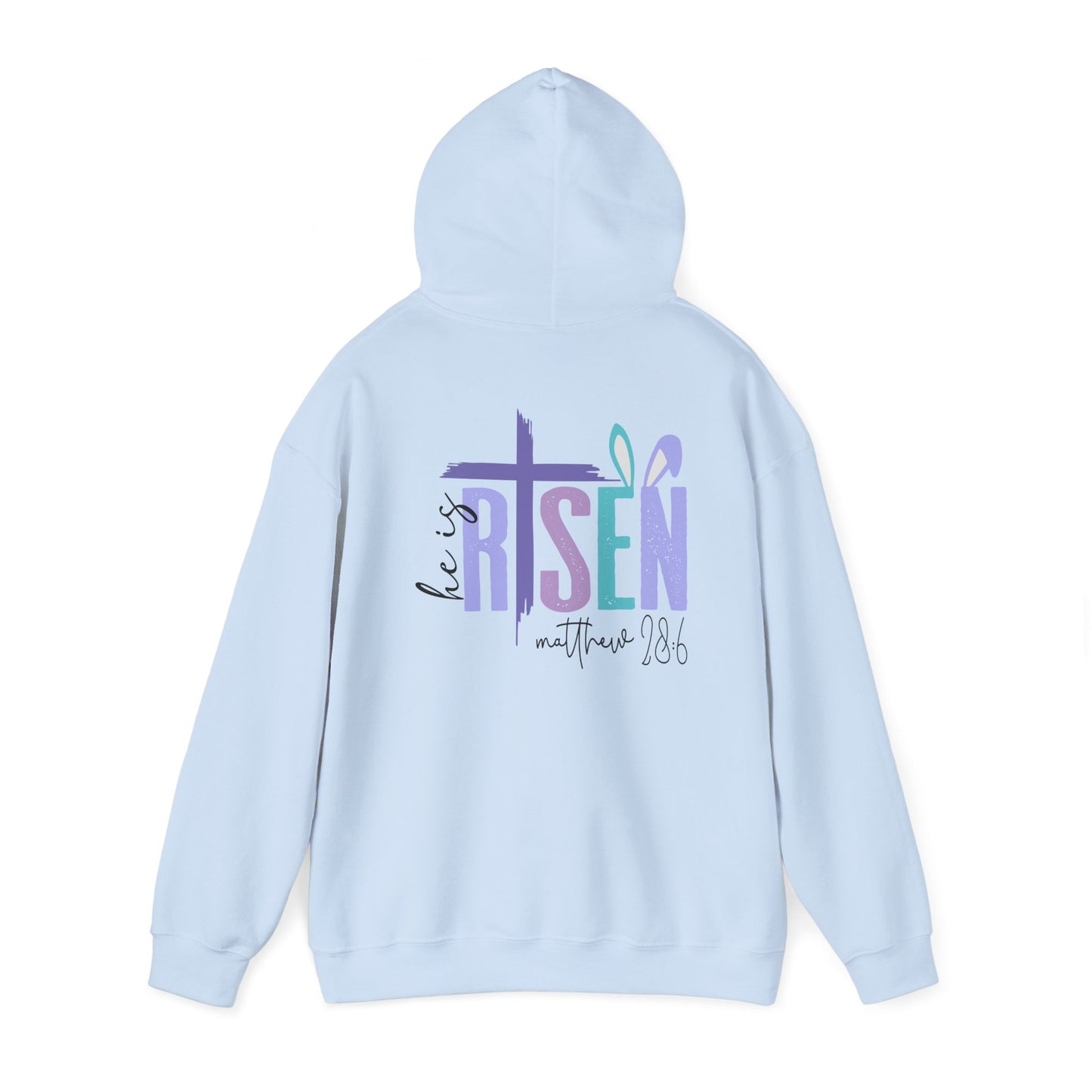 He is Risen Unisex Heavy Blend Hoodie - Faithful Comfort, Biblical Message, Perfect for Easter, Church Events, Spring Celebrations, Cozy