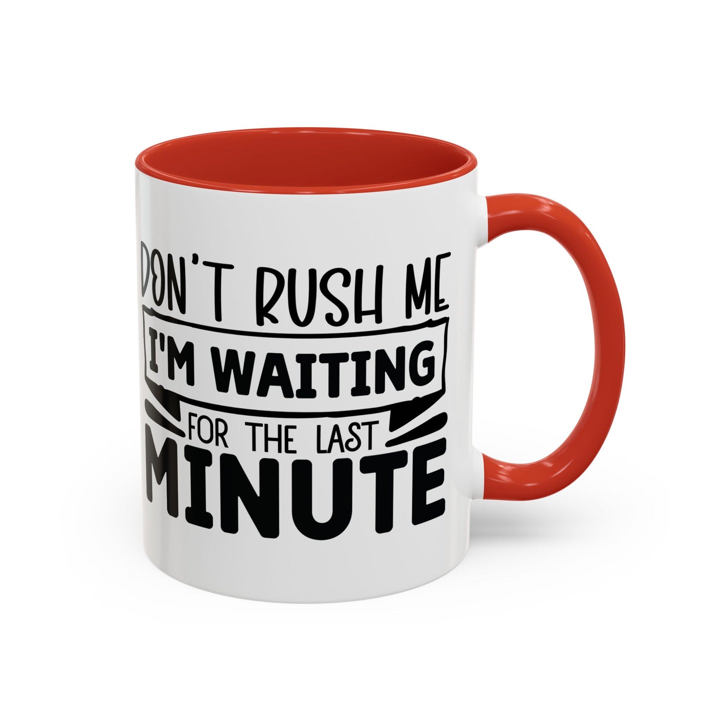 Coffee Mug, Funny Mug with Anti Social Butterfly and Don't Rush Me Designs, Office Mug, White Mug with Colorful Handle, Cute Mug, Unique