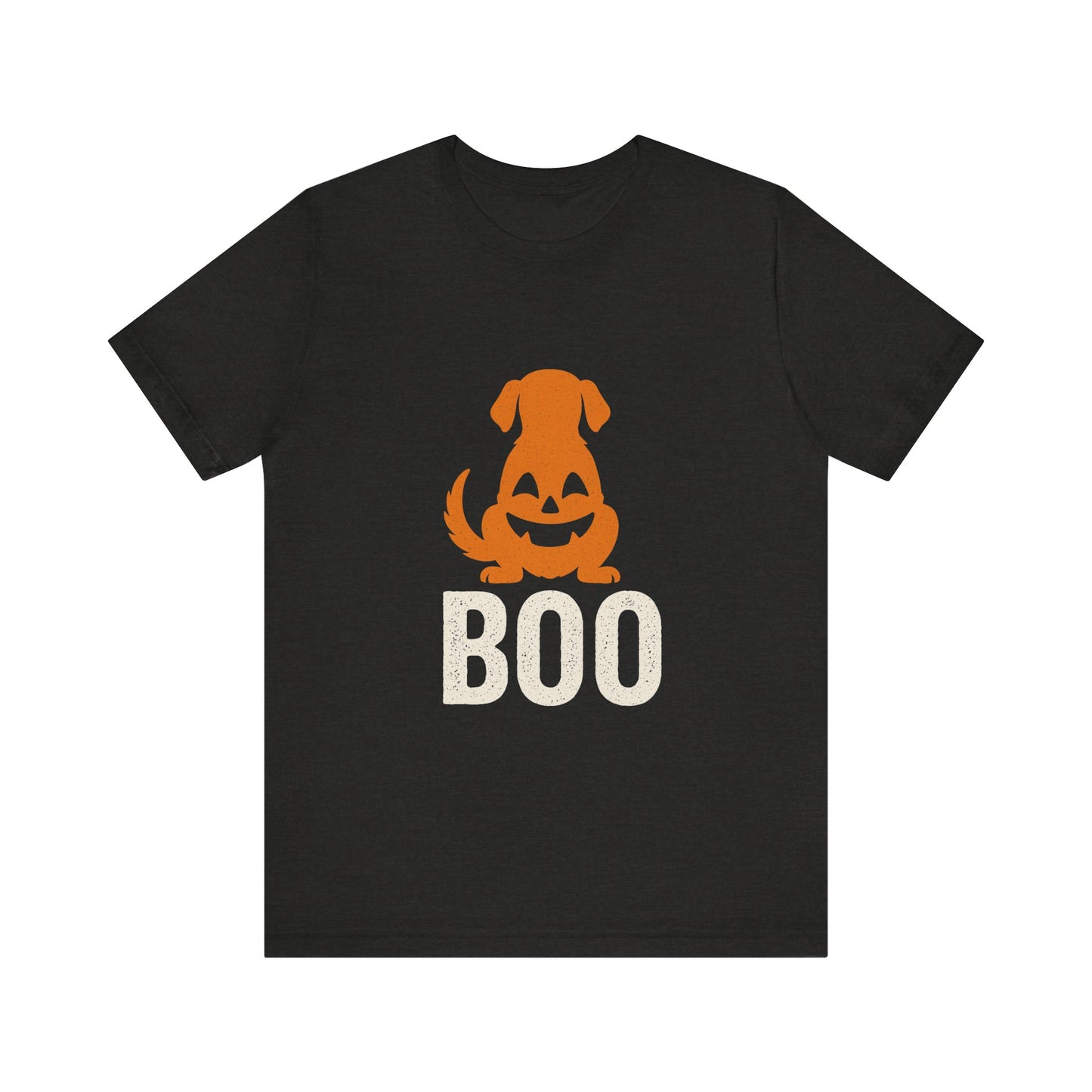 Halloween Dog Graphic Tee, Unisex Jersey T-Shirt, Casual Fall Shirt, Pet Lover Gift, Trick or Treat Apparel, Boo Pumpkin Design