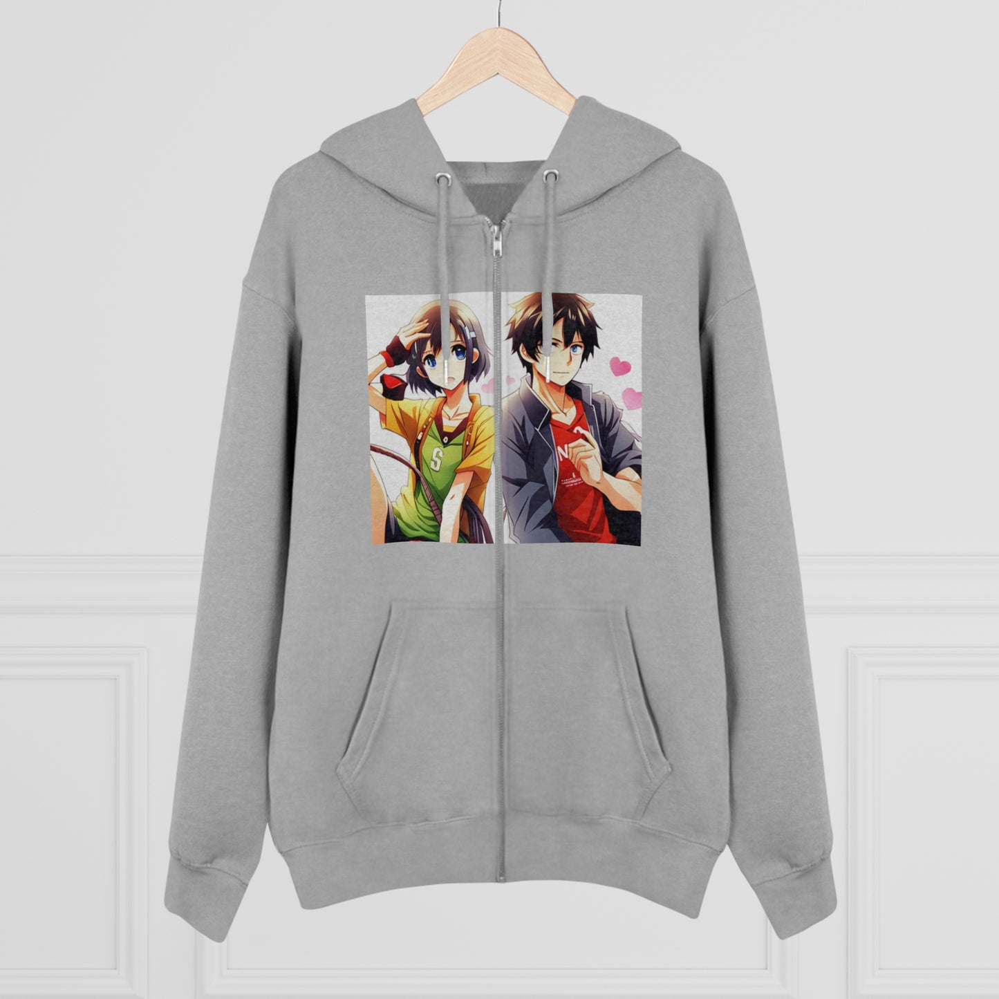 Normal Wear AI Anime Cultivator Zip Hoodie für Herren