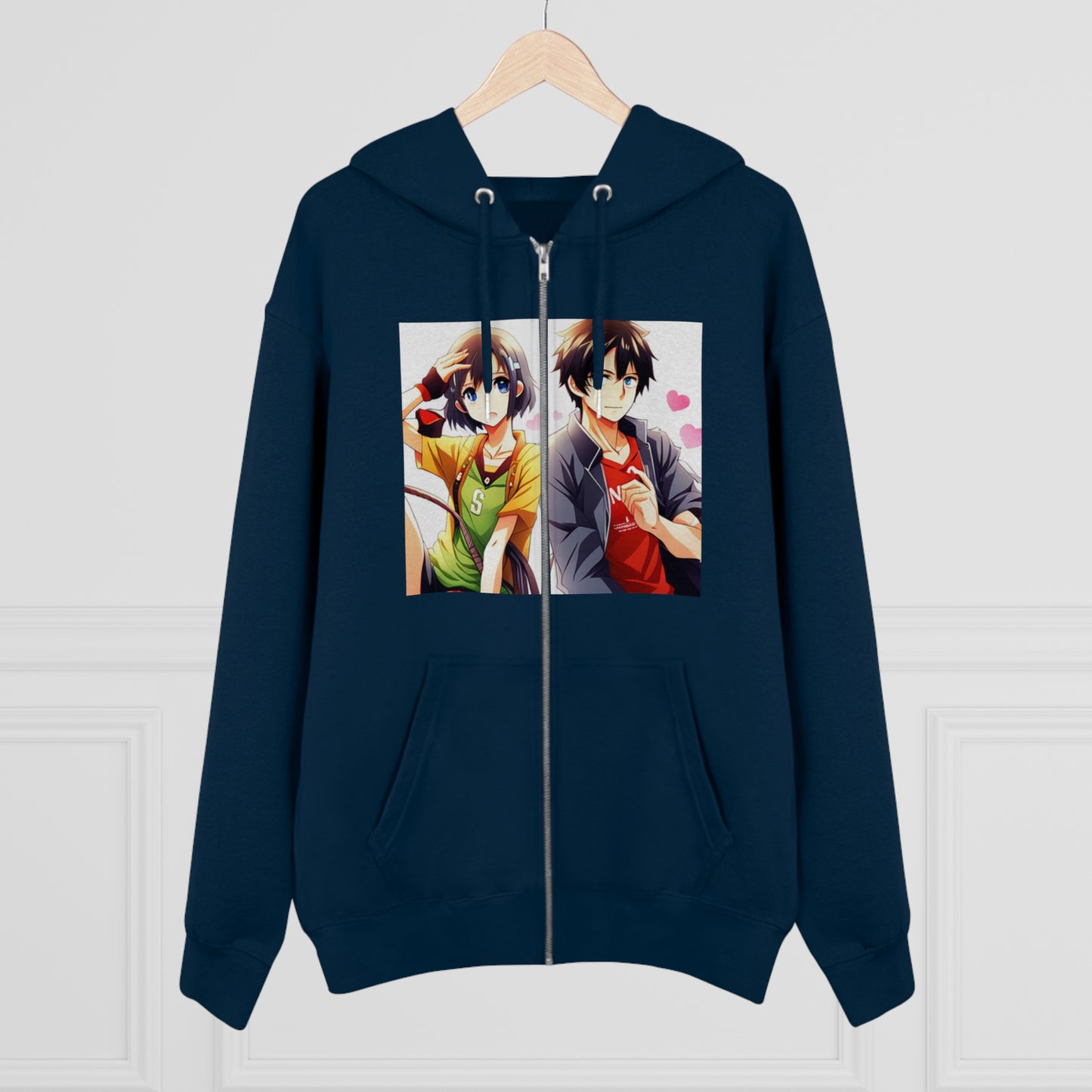 Normal Wear AI Anime Cultivator Zip Hoodie für Herren