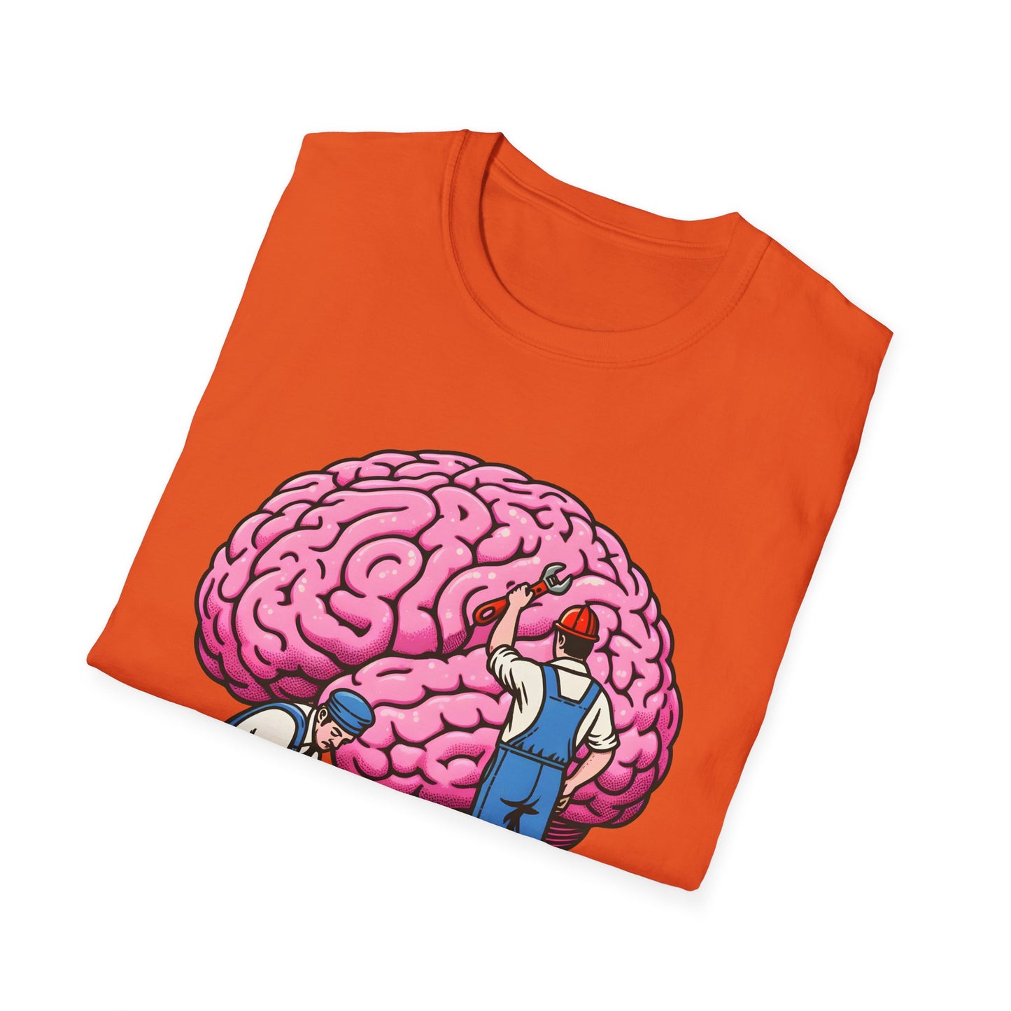 Take Care Brain T-Shirt, Fun Graphic Tee, Mental Health Awareness Shirt, Gift for Caregivers, Casual Wear, Unisex Softstyle