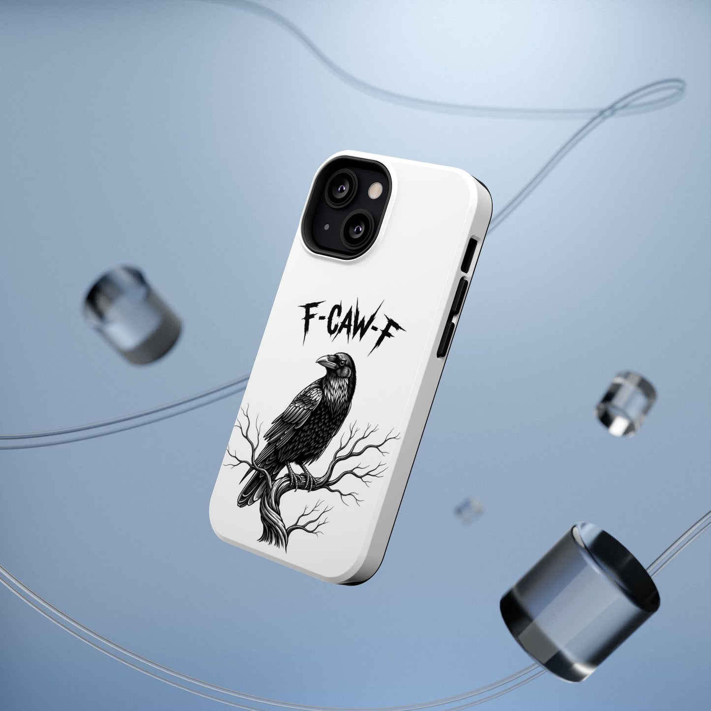 F-Caw-F Raven Phone Case, Autum Vibe Accessory, Perfect for Bird Lovers, Unique Gift for Him/Her, Impact-Resistant Phone Cover