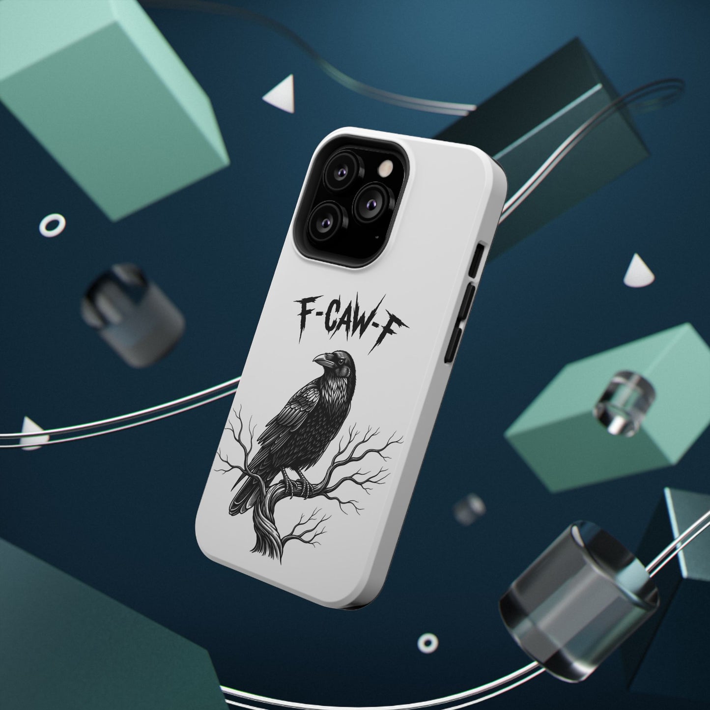 F-Caw-F Raven Phone Case, Autum Vibe Accessory, Perfect for Bird Lovers, Unique Gift for Him/Her, Impact-Resistant Phone Cover
