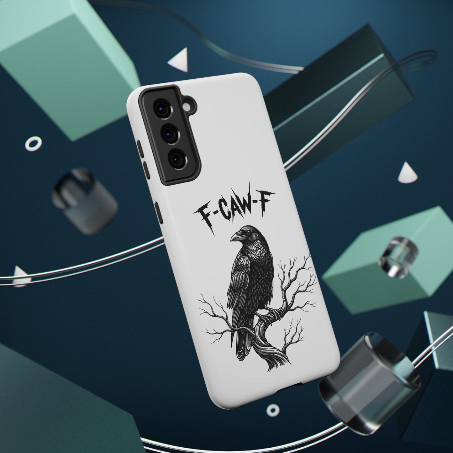 F-Caw-F Raven Phone Case, Autum Vibe Accessory, Perfect for Bird Lovers, Unique Gift for Him/Her, Impact-Resistant Phone Cover