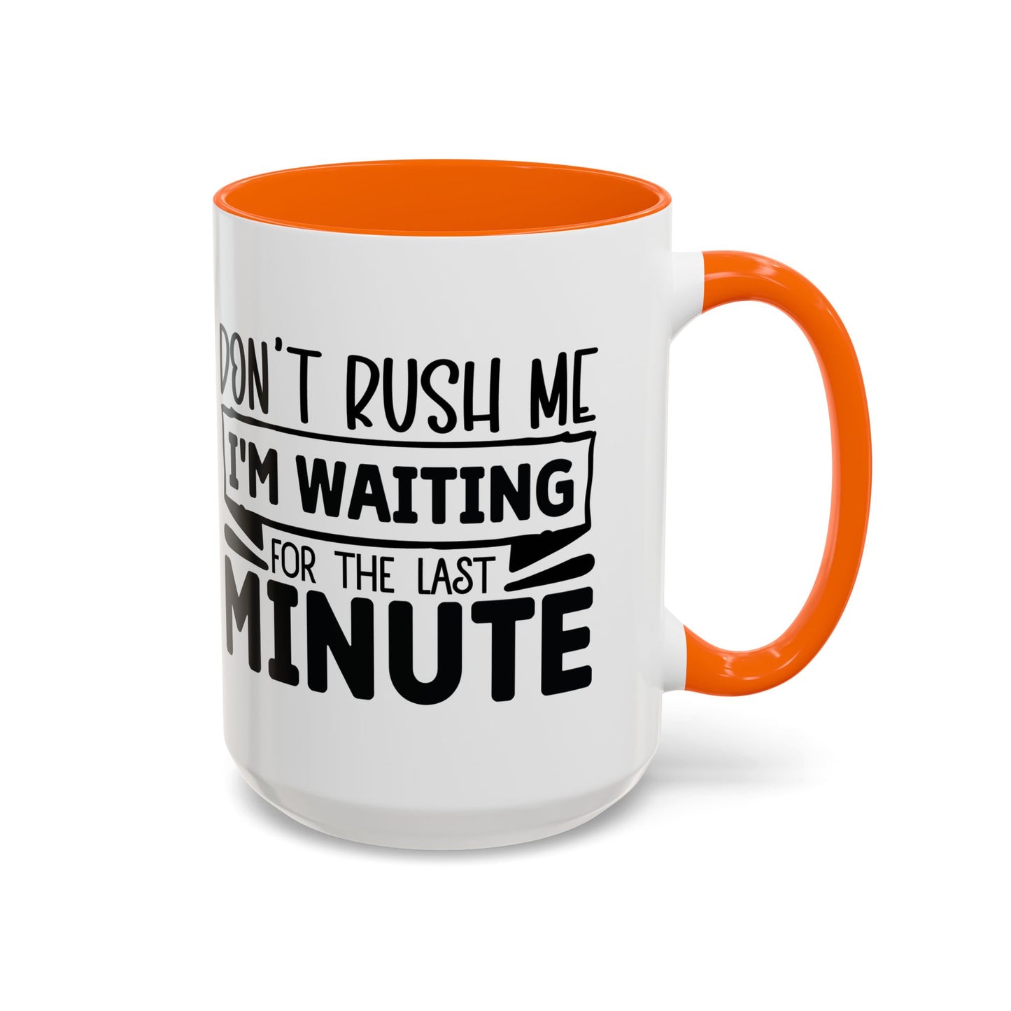 Coffee Mug, Funny Mug with Anti Social Butterfly and Don't Rush Me Designs, Office Mug, White Mug with Colorful Handle, Cute Mug, Unique