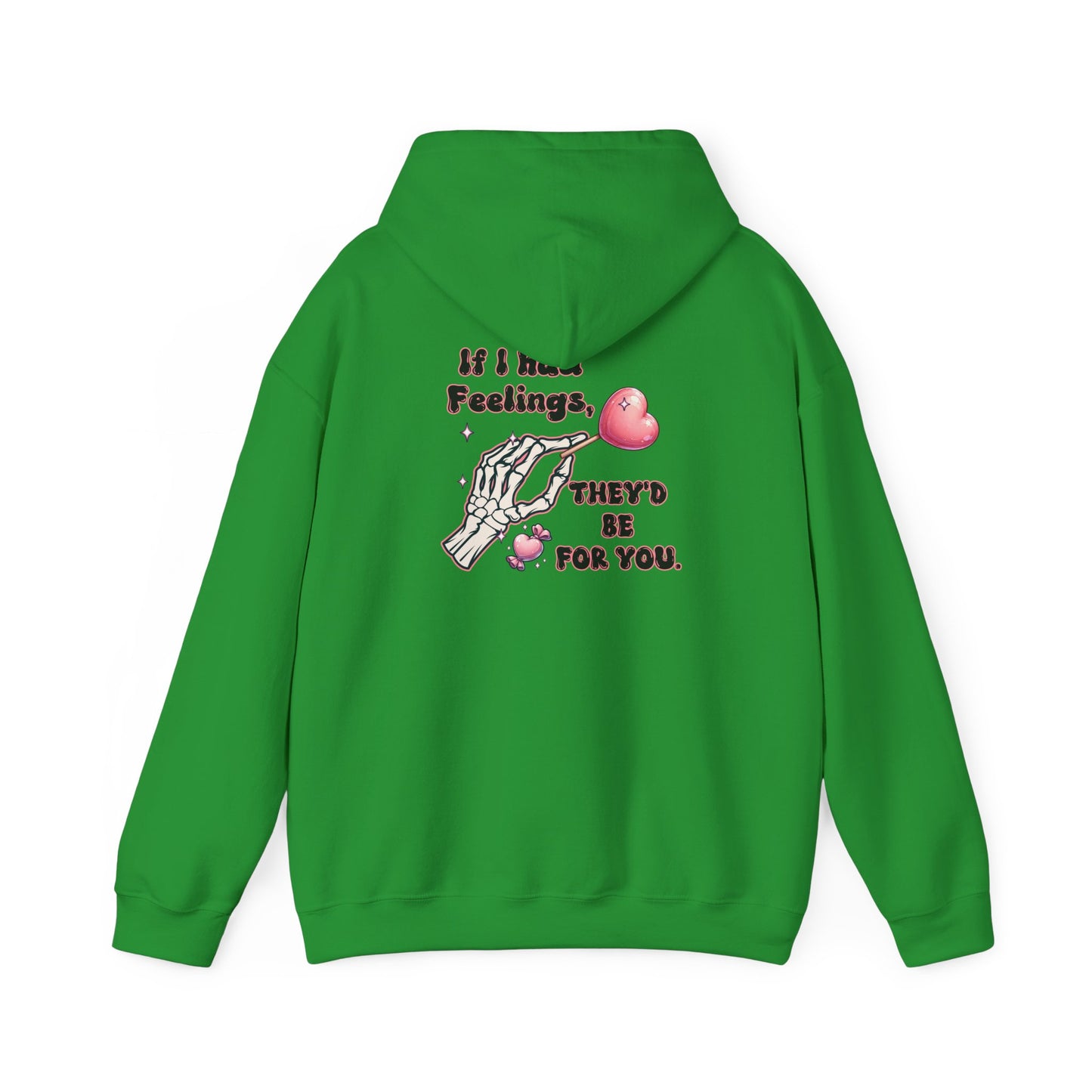 Skeleton Heart Hoodie - if i had feelings they'd be for you
