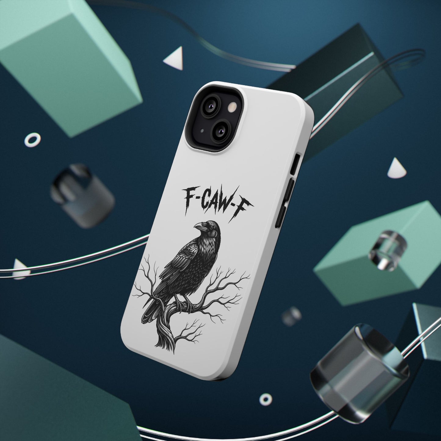 F-Caw-F Raven Phone Case, Autum Vibe Accessory, Perfect for Bird Lovers, Unique Gift for Him/Her, Impact-Resistant Phone Cover