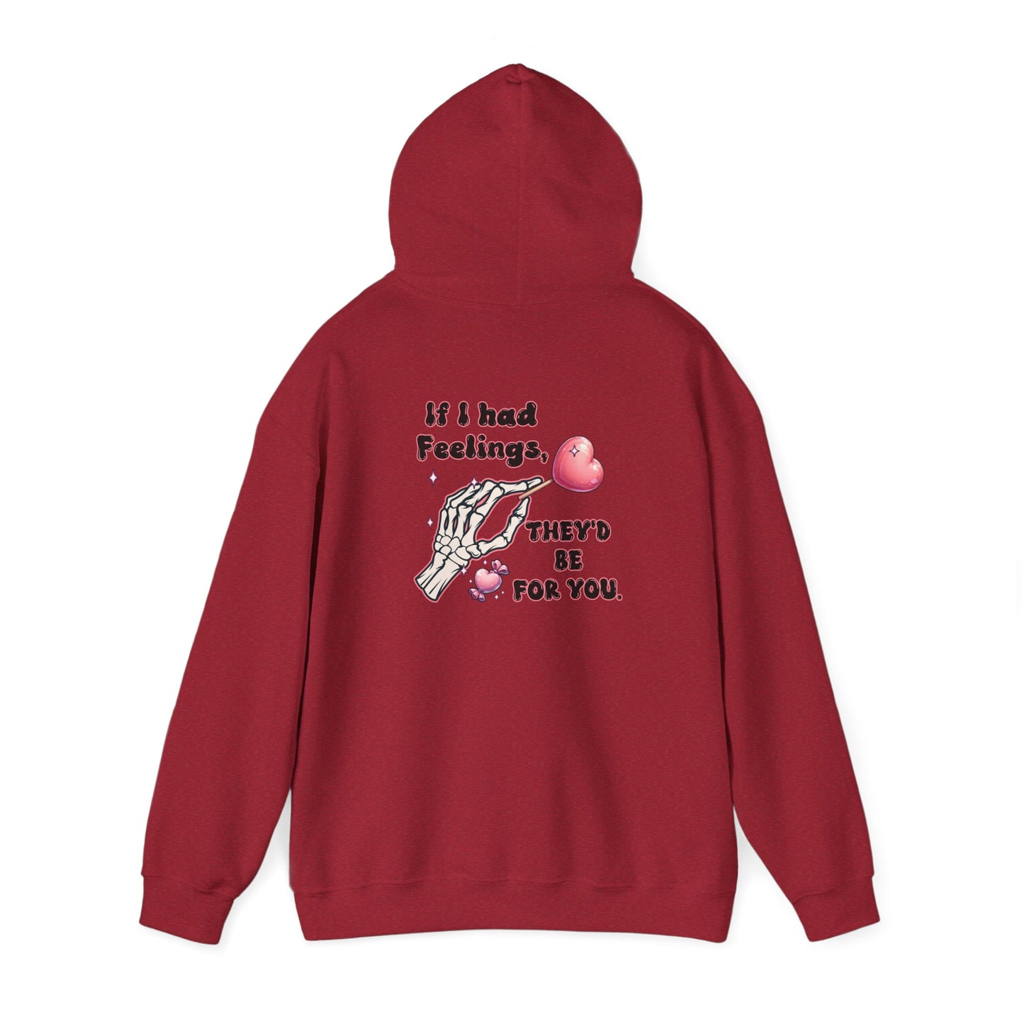 Skeleton Heart Hoodie - if i had feelings they'd be for you