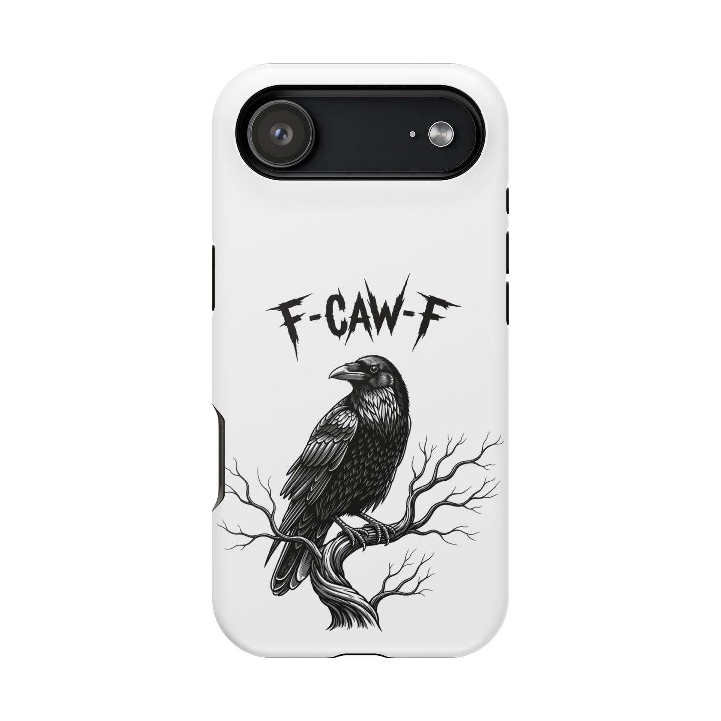 F-Caw-F Raven Phone Case, Autum Vibe Accessory, Perfect for Bird Lovers, Unique Gift for Him/Her, Impact-Resistant Phone Cover