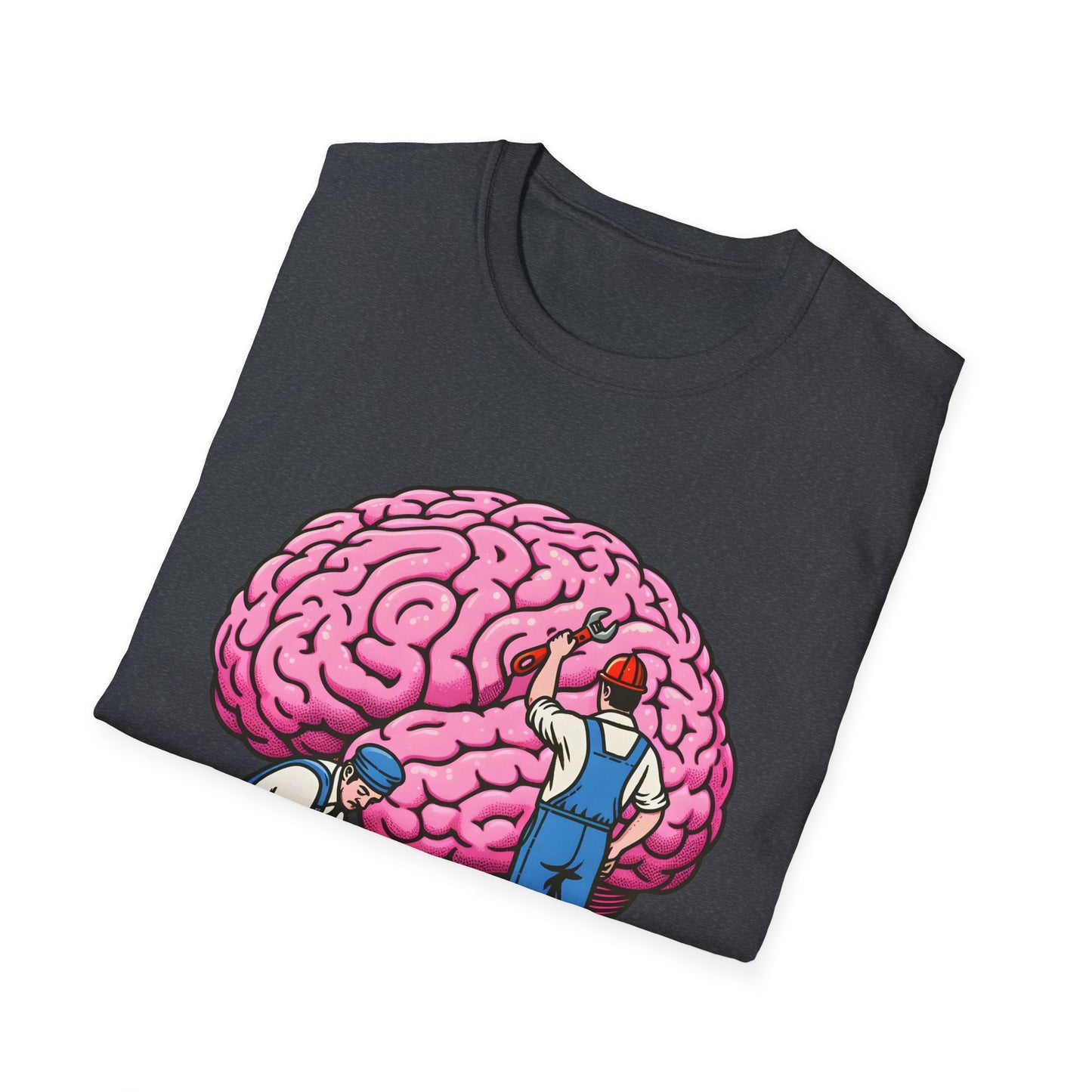 Take Care Brain T-Shirt, Fun Graphic Tee, Mental Health Awareness Shirt, Gift for Caregivers, Casual Wear, Unisex Softstyle