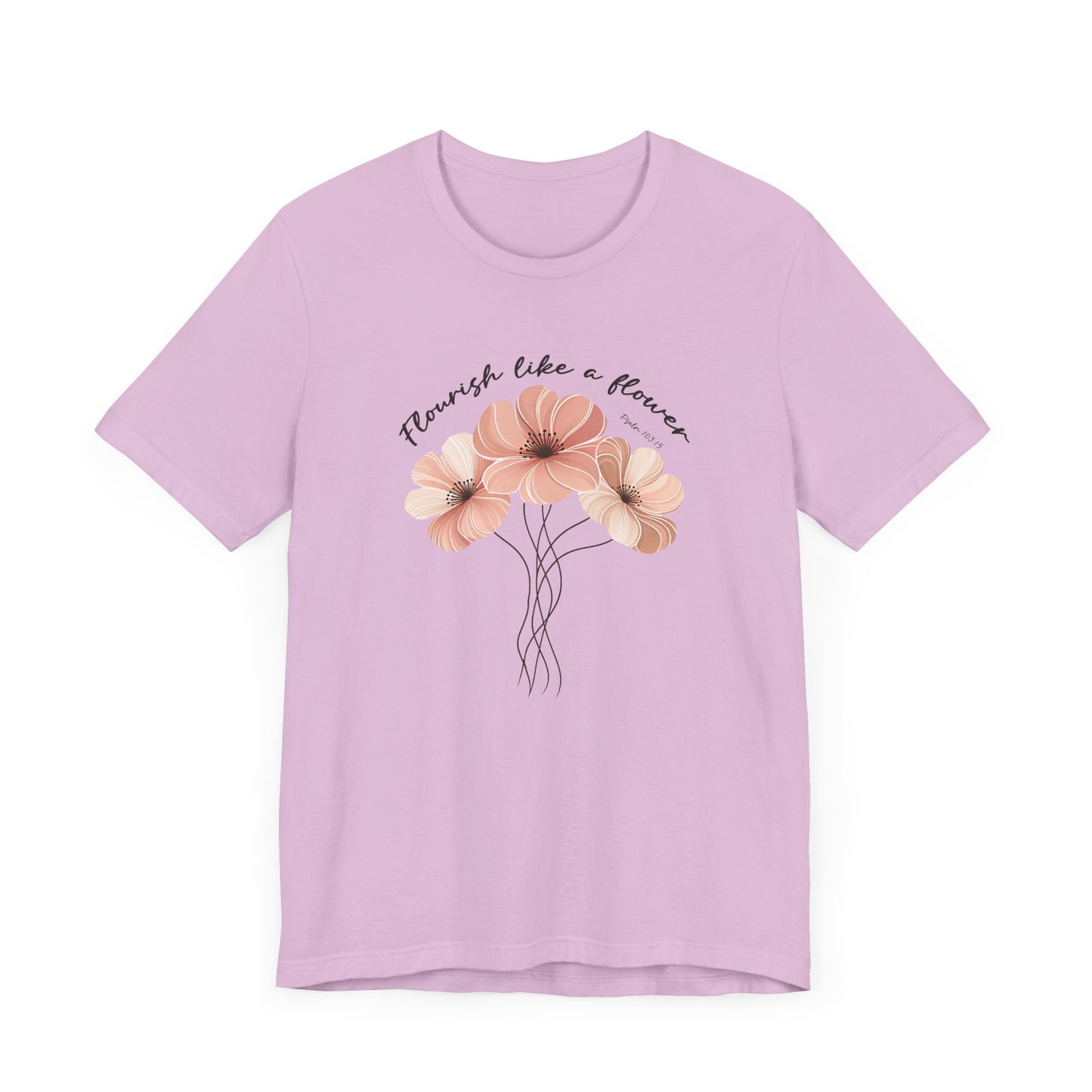 Flourish Like a Flower Unisex Tee - Soft Floral Design