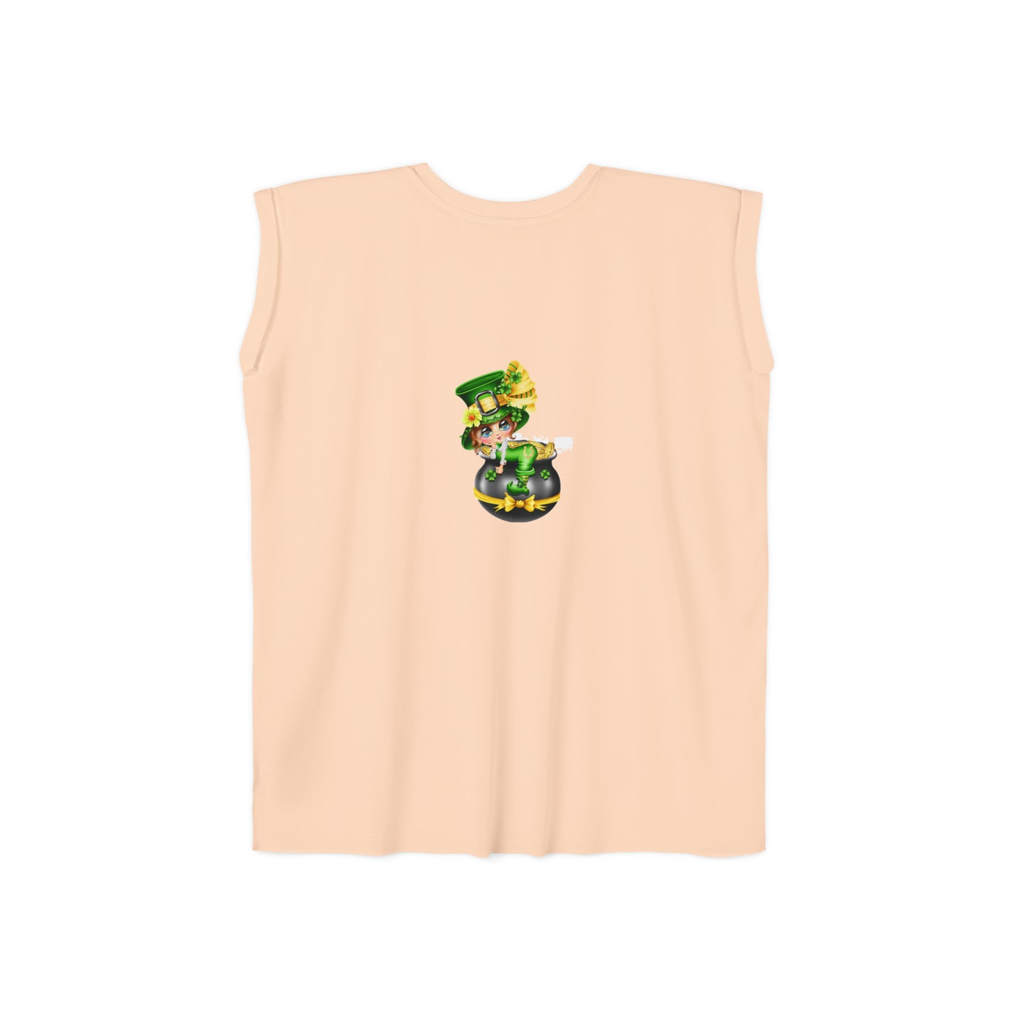 St. Patricks Day Women’s Flowy Rolled Cuffs Muscle Tee
